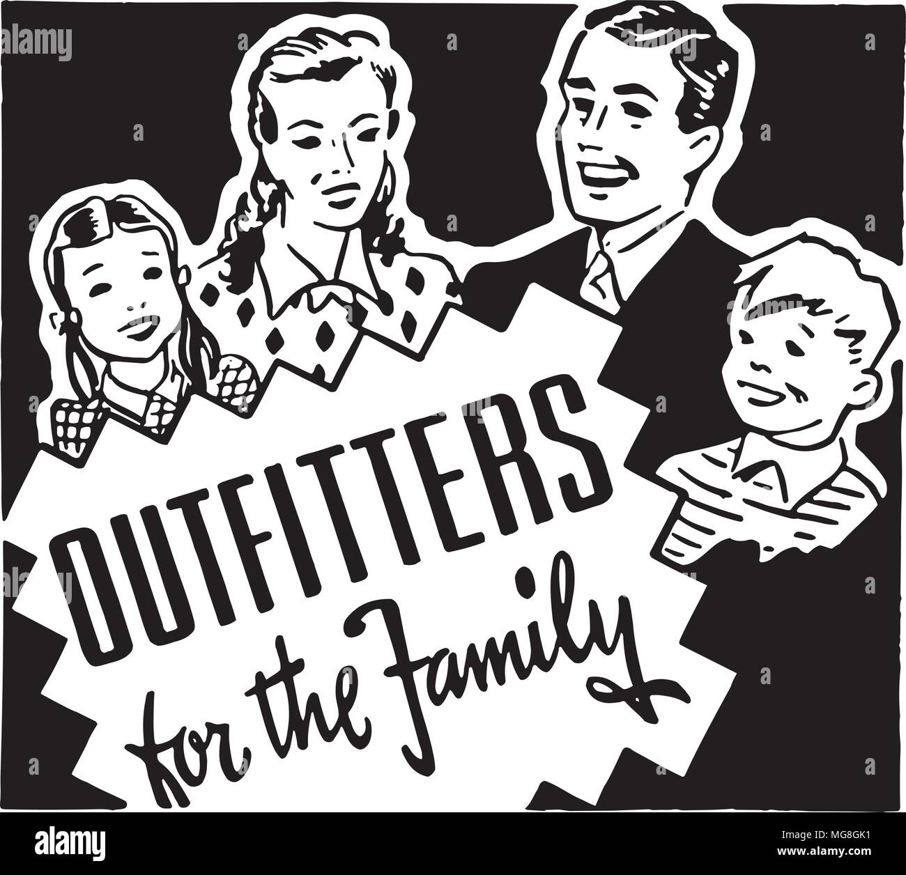 Les pourvoiries pour la famille - Petite annonce bannière Illustration de Vecteur