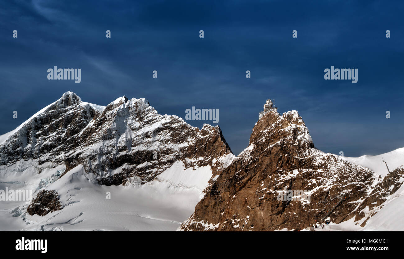 L'Observatoire du Sphinx - Suisse. Sphinx-Observatorium. Jungfraujoch. Schweiz. Banque D'Images