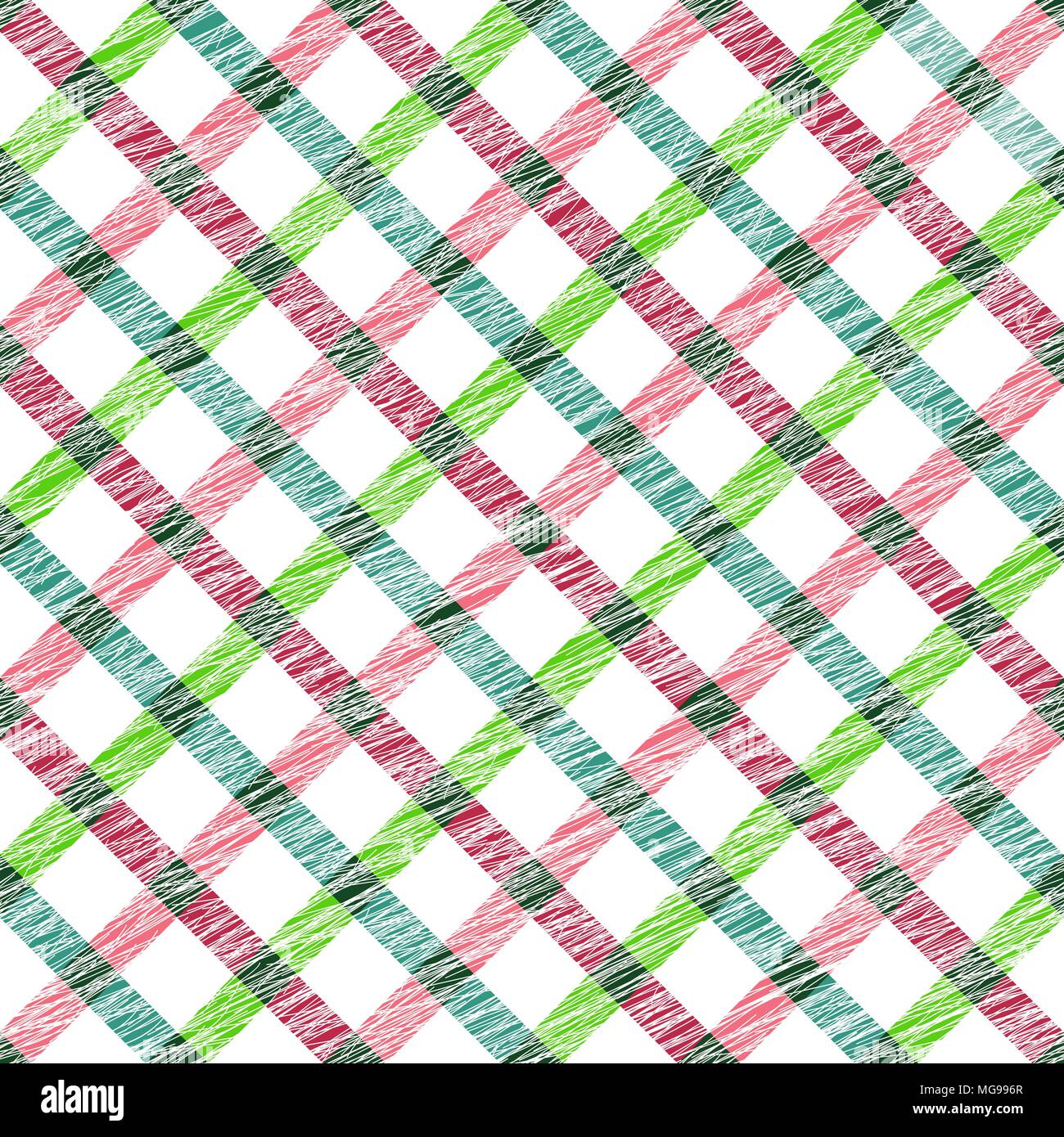 Modèle à carreaux simples. Fond tartan ordinaire pour la décoration ou toile de fond. Coups de pinceau. Trames. Abstrait toile. Vecteur sans fin. Fabric Illustration de Vecteur