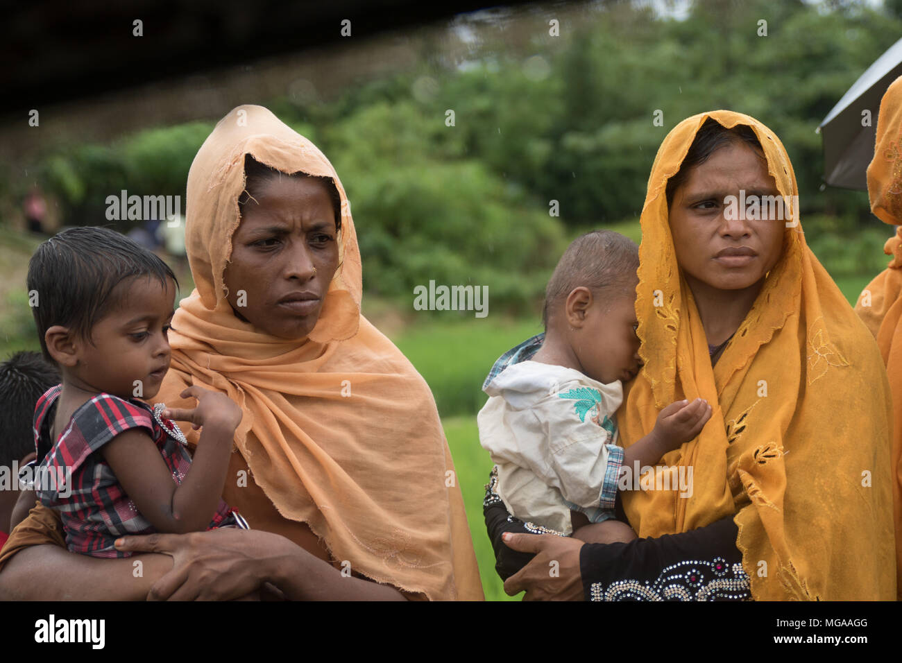 La crise des réfugiés Rohingyas au Bangladesh Banque D'Images