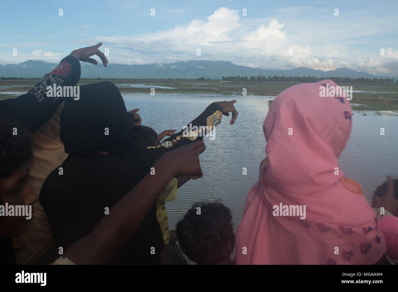 La crise des réfugiés Rohingyas au Bangladesh Banque D'Images