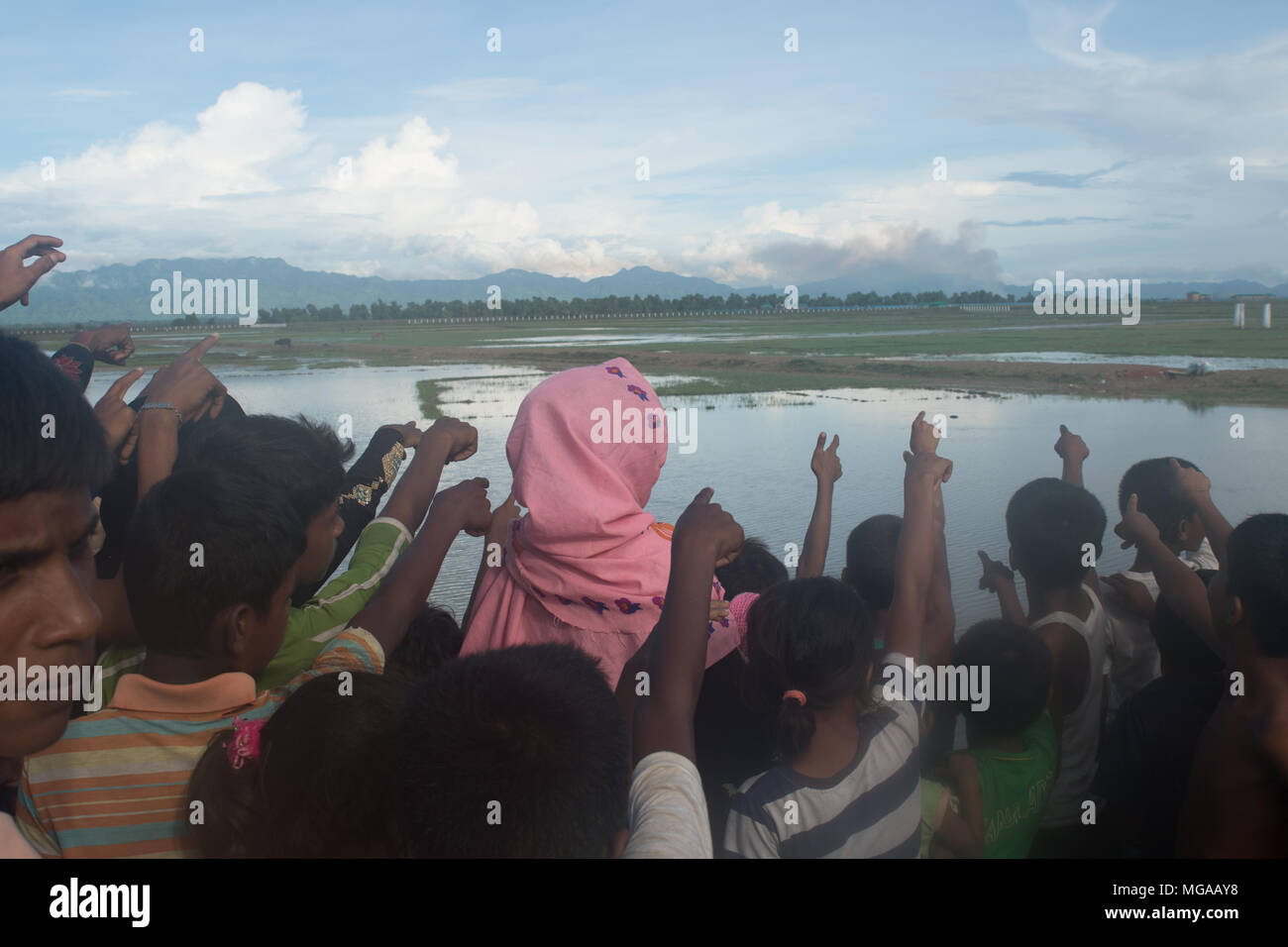 La crise des réfugiés Rohingyas au Bangladesh Banque D'Images