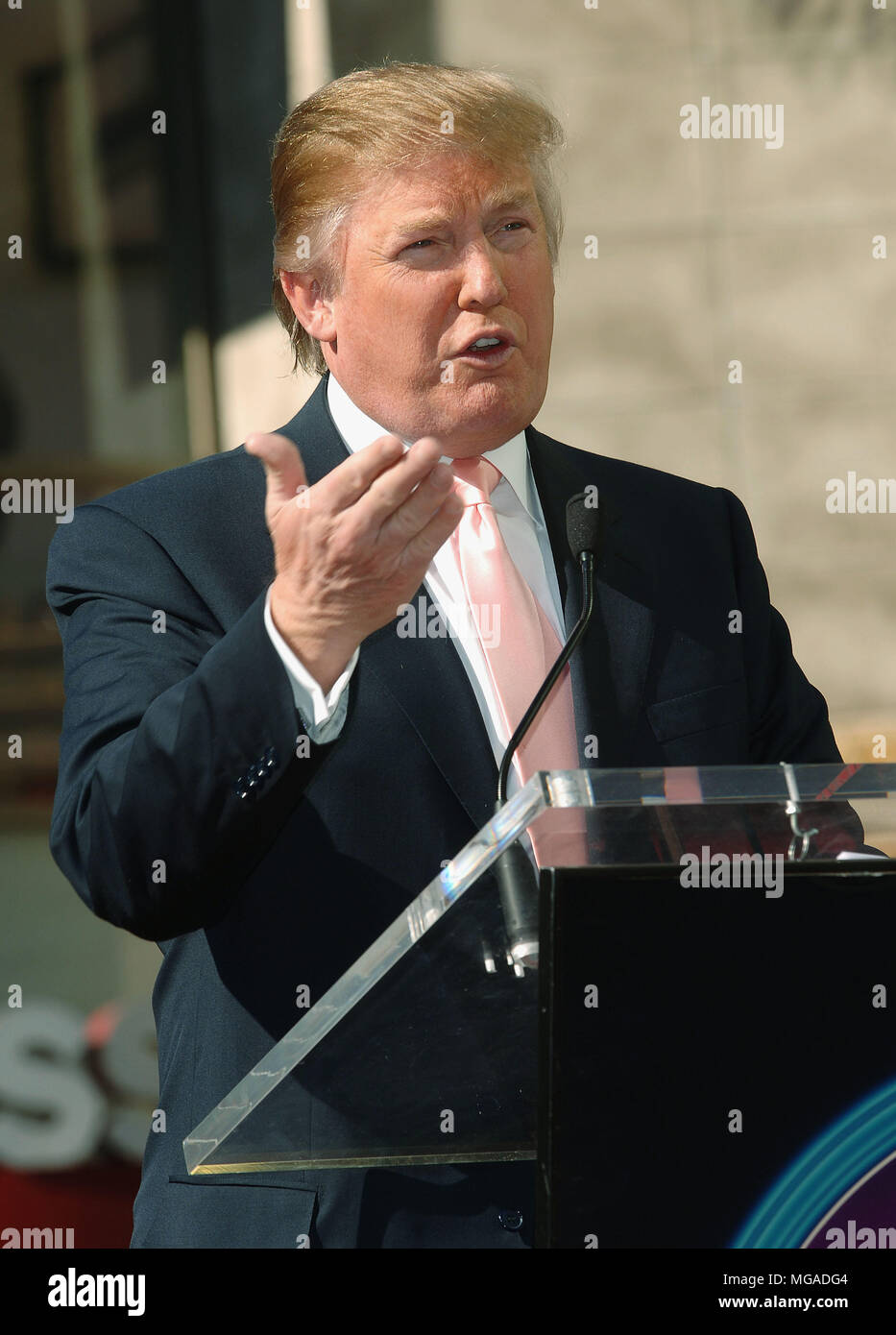 Donald Trump a reçu une étoile sur le Hollywood Walk of Fame à Los Angeles.. 16 janvier, 2007. Les trois quarts, portrait, Banque D'Images