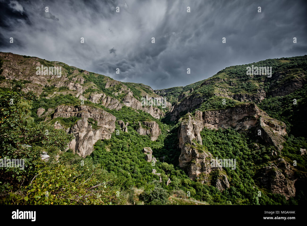 La nature dans l'Arménie, ciel, paysage, Voyage, tourisme en arrière-plan, la montagne, panorama Banque D'Images