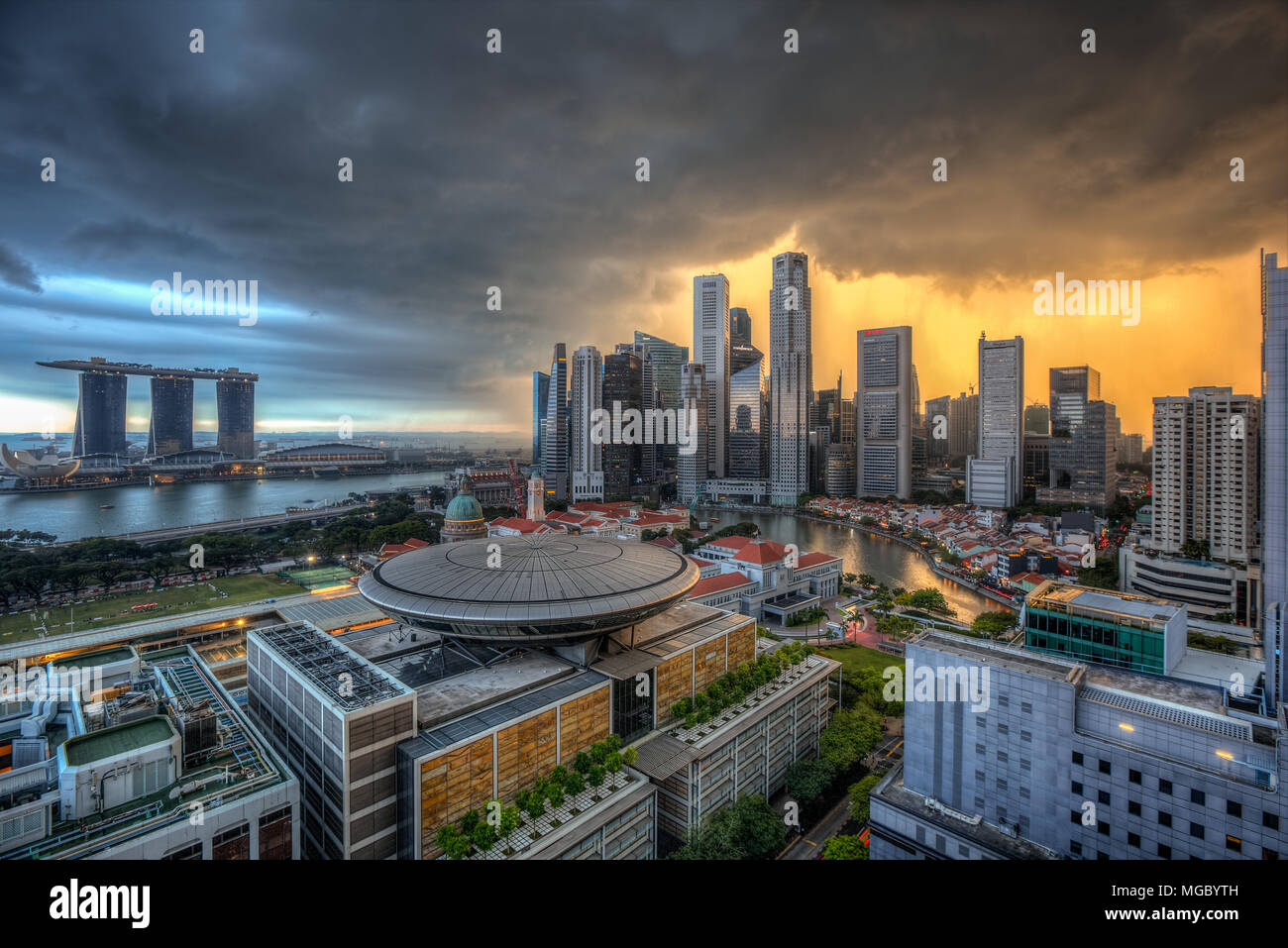 Paysage de Singapour Banque D'Images