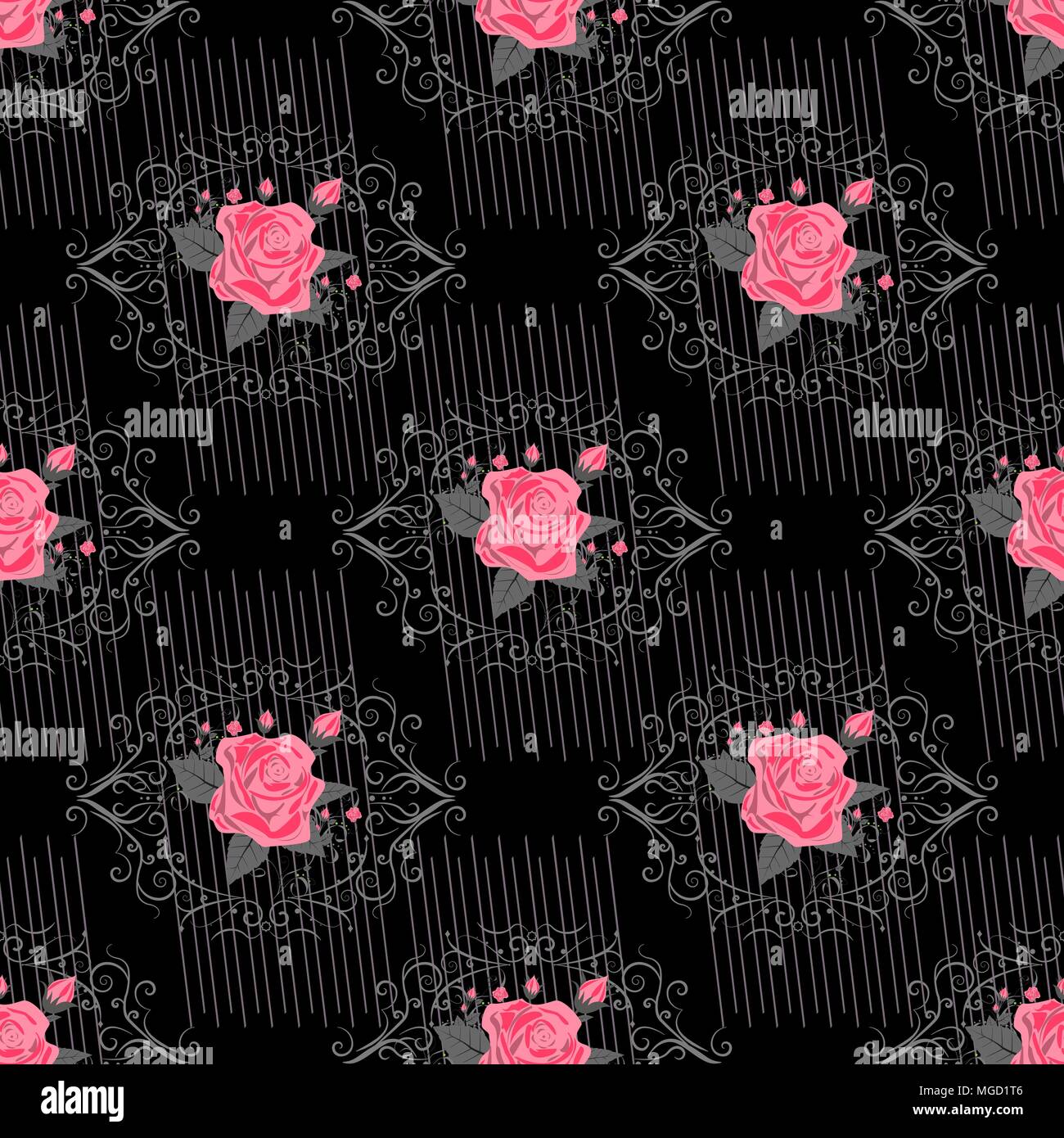 Seamless Floral Background Avec Des Bouquets De Fleurs