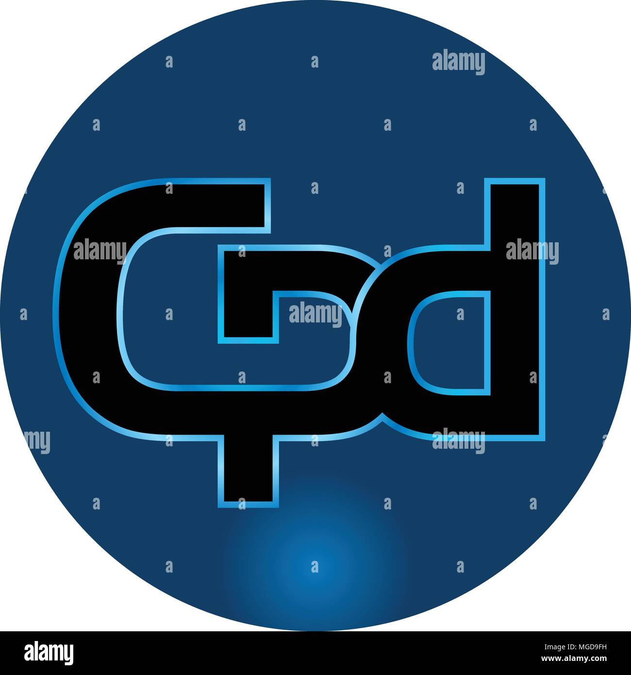 Lettre modèle de conception de logo CPD Vector Illustration de Vecteur