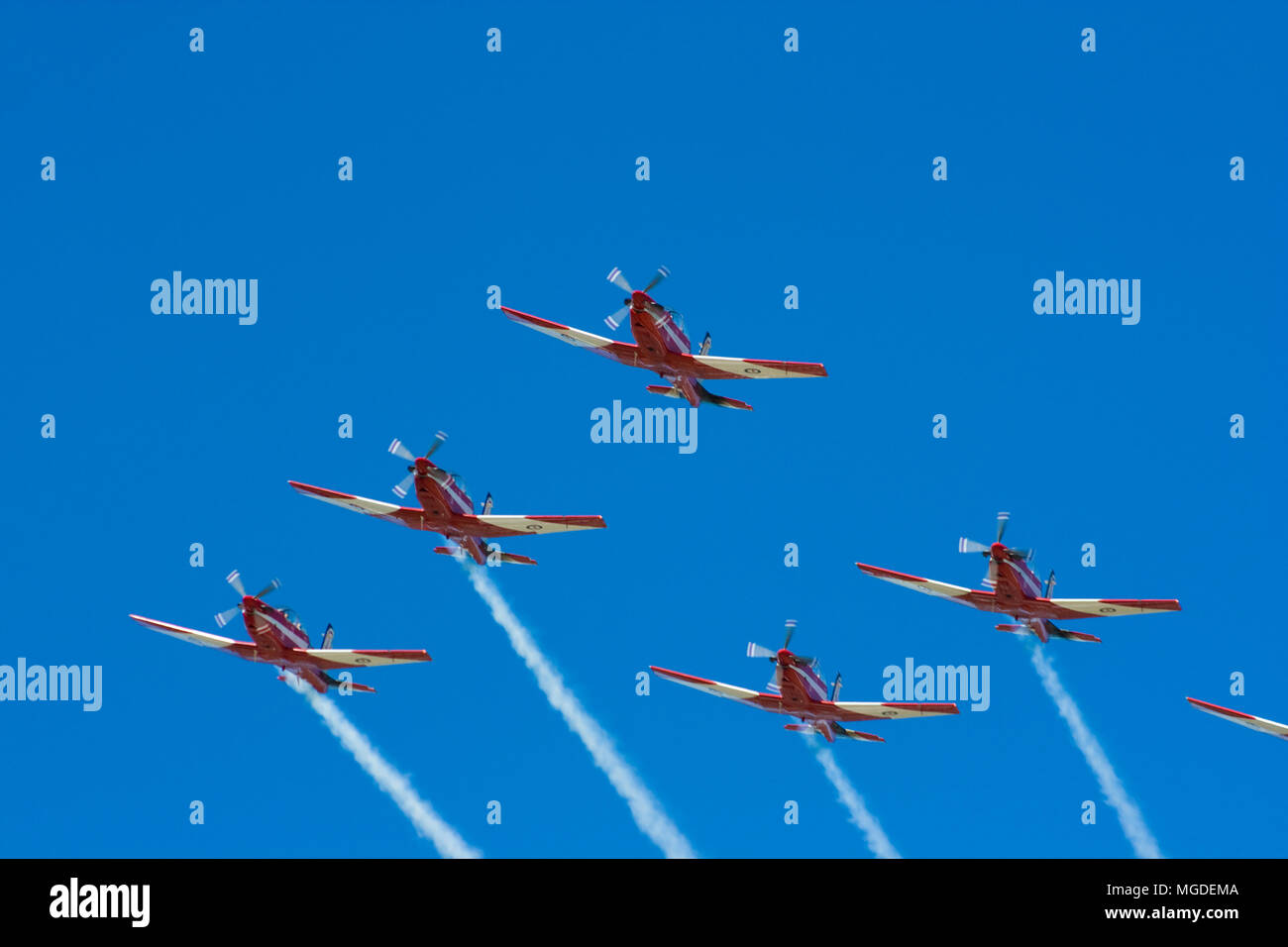 La Royal Australian Air Force aerobatic team les roulettes le 20 mars 2009 à Adelaide (Australie) Banque D'Images