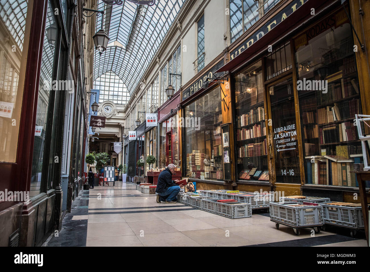 Passage Verdeau, Paris Banque D'Images