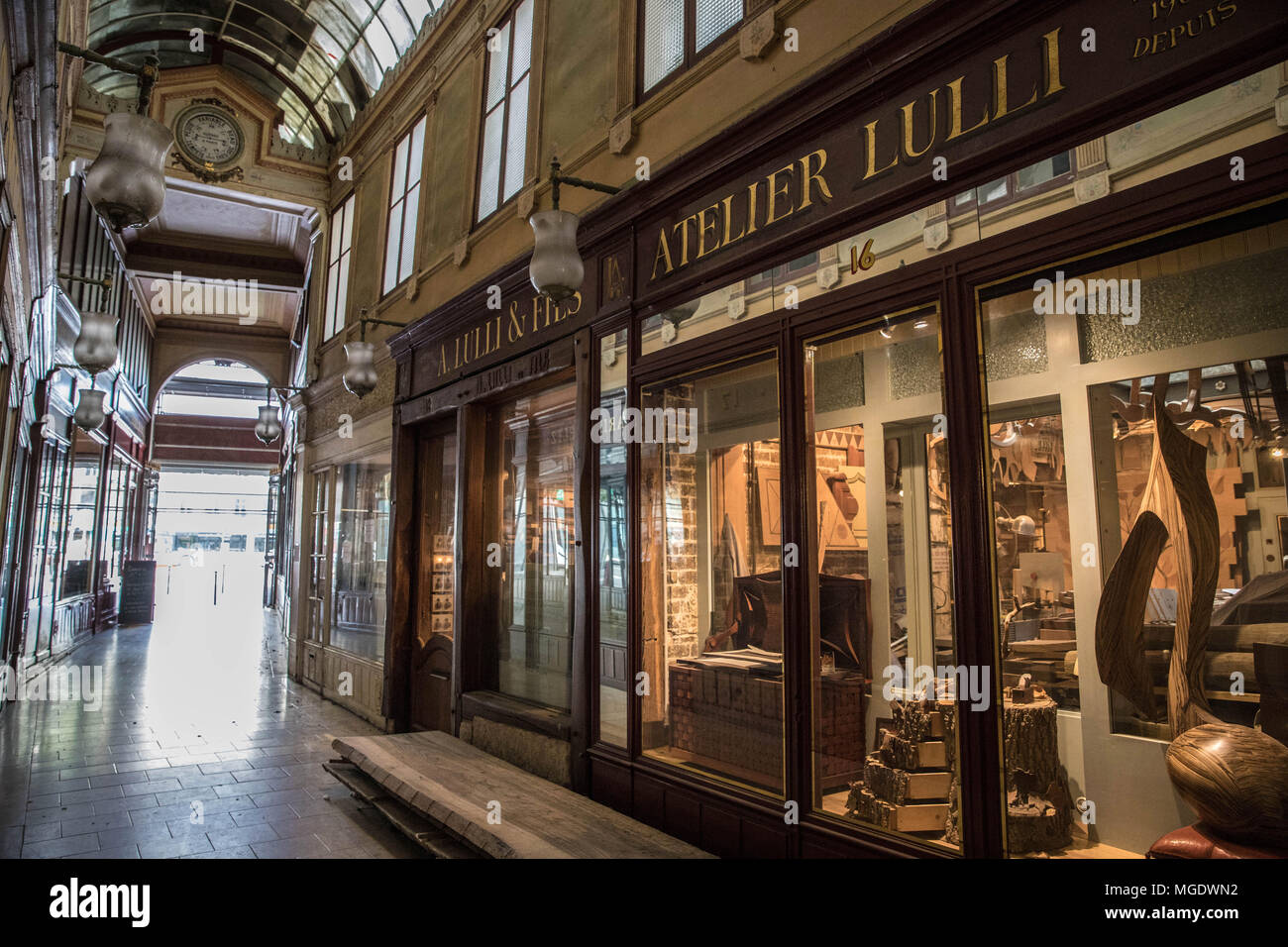 Passage du Bourg l'Abbé, Paris, quartier Montorgueil Banque D'Images