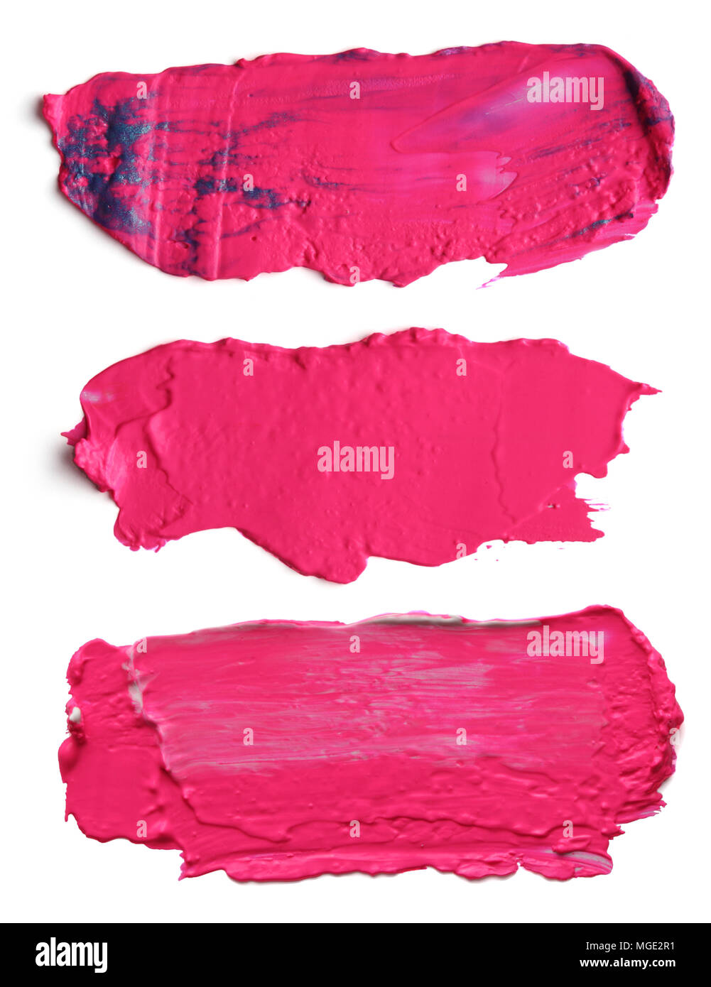 Collection de coups de pinceau acrylique abstrait. Banque D'Images