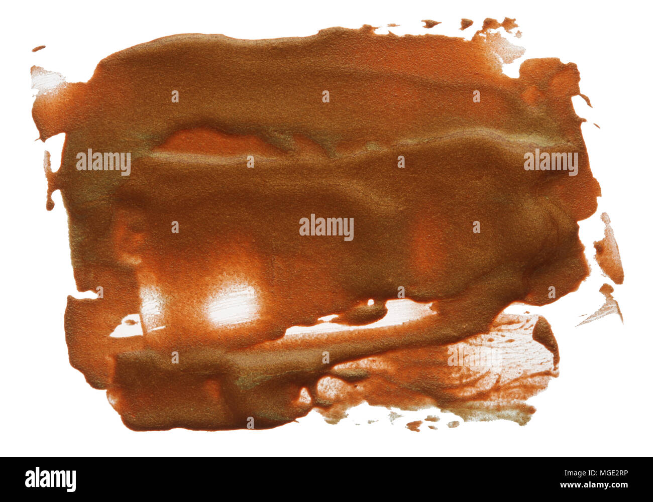 Or abstrait acrylique et aquarelle coups de pinceau. Banque D'Images