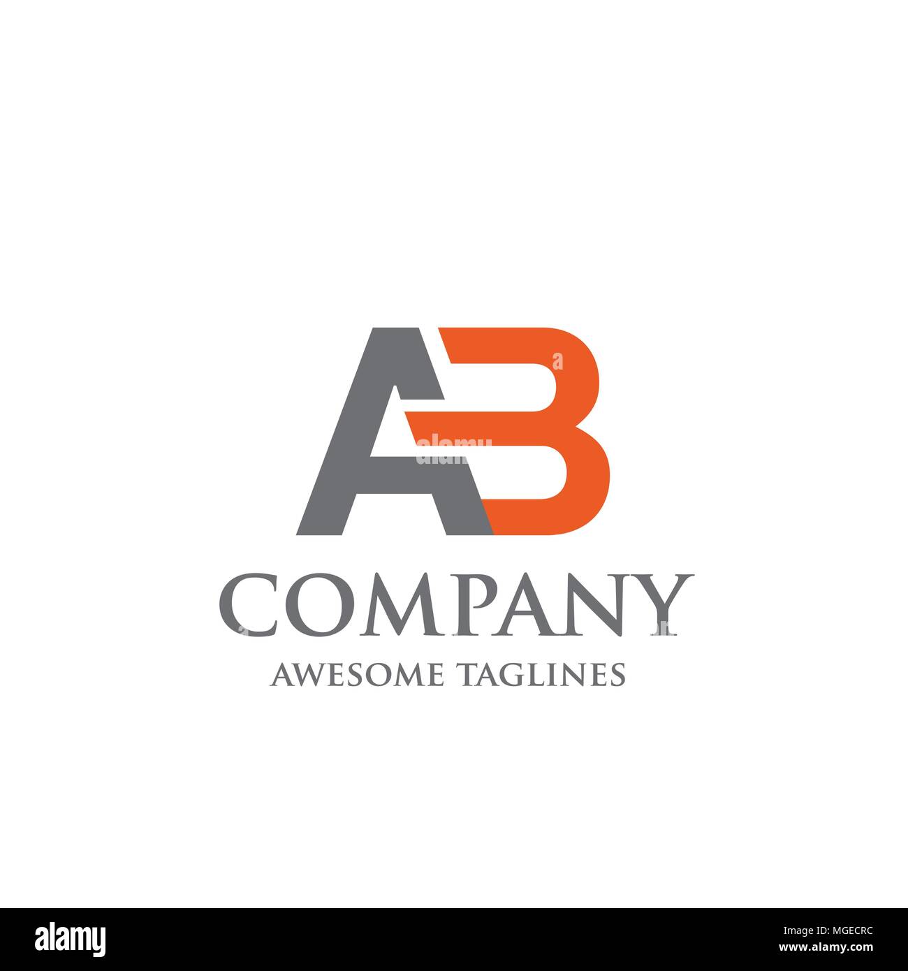 Lettre créative AB logo, conception de logo entreprise abstraite, modèle de lettre moderne modèle Logo AB éditables pour votre entreprise Illustration de Vecteur