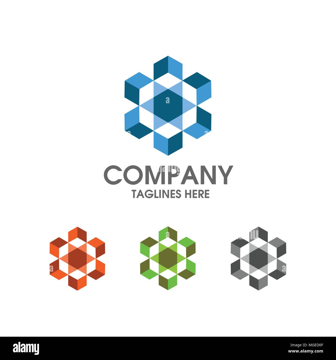 Hexagon logo Banque de photographies et d’images à haute résolution - Alamy