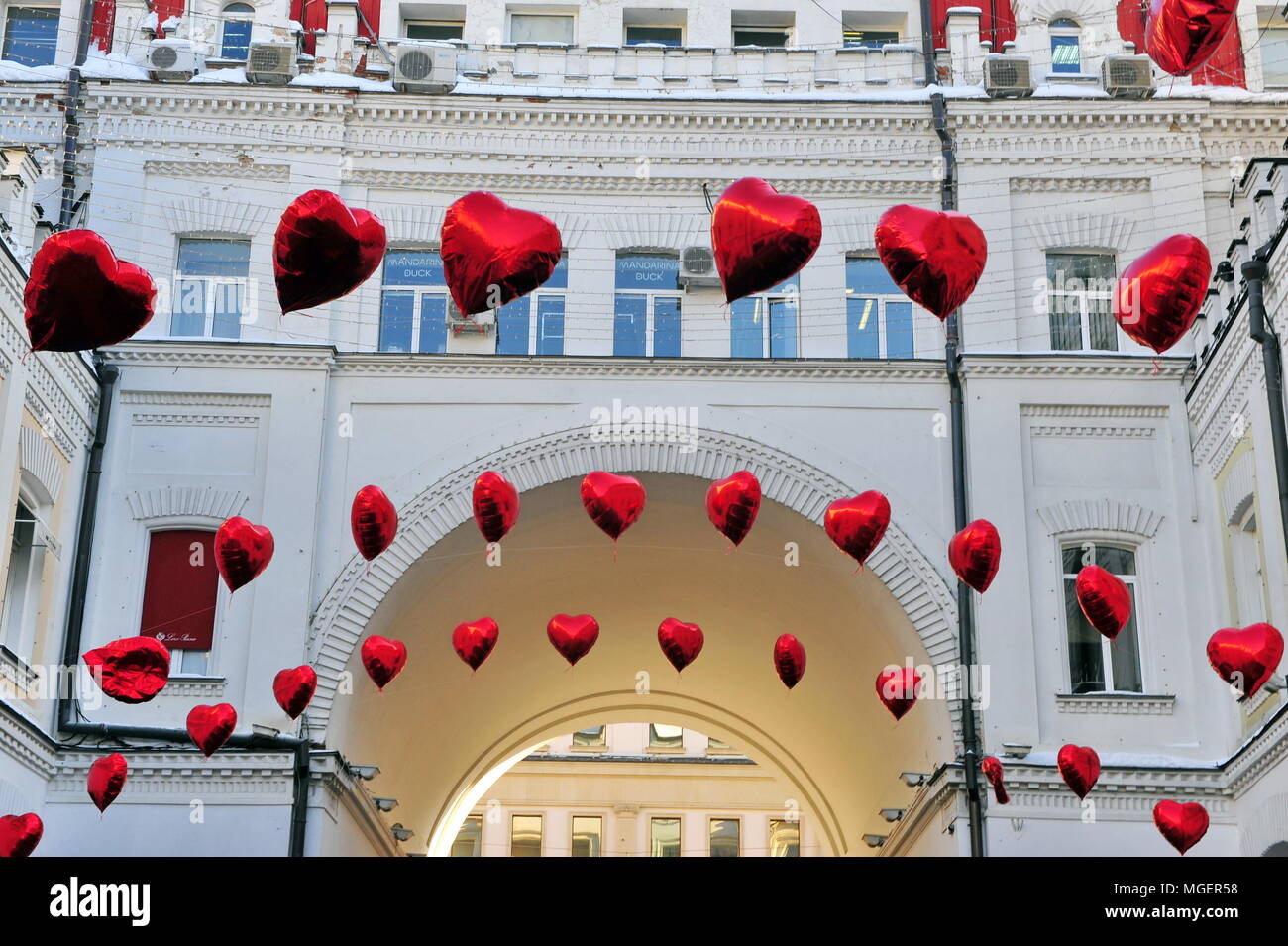 Moscou, Russie - 13 février : Chambre décorations dans Tretyakovskiy proezd, Moscou le 13 février 2018. Banque D'Images