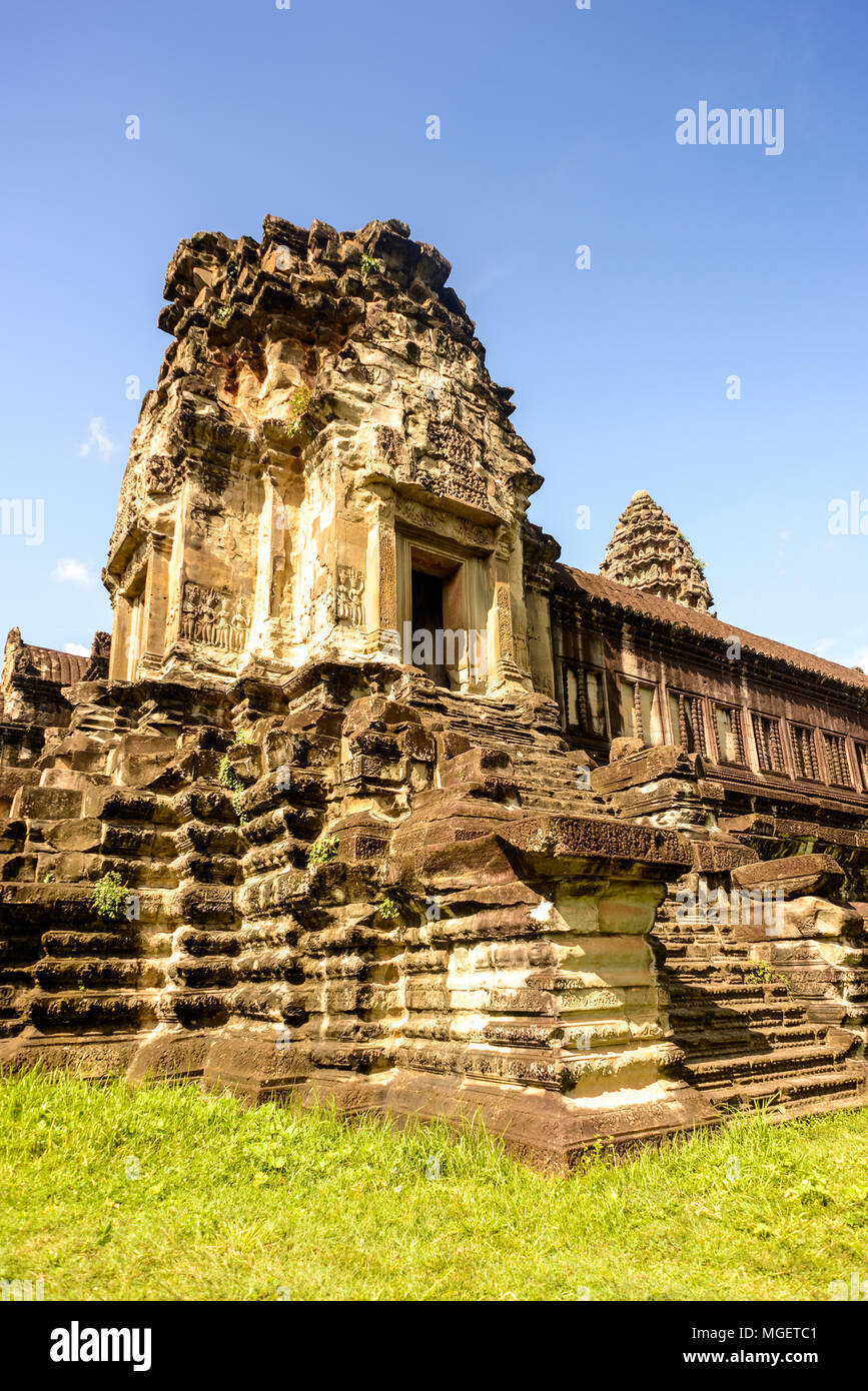 vintage Angkor Wat Temple Frotter Art | Temple Wat cambodgien surélevé