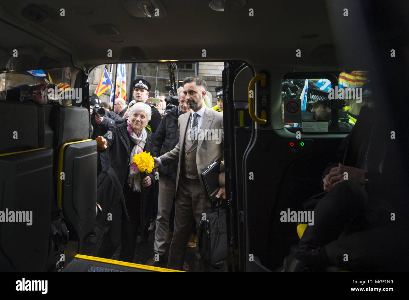 Ancien ministre Catalan Clara Ponsati assiste à la Cour de shérif d'Édimbourg. Avec : Clara Ponsati, Aamer Anwar Où : Édinbourg, Royaume-Uni Quand : 28 mars 2018 : Crédit d'Euan Cherry/WENN Banque D'Images