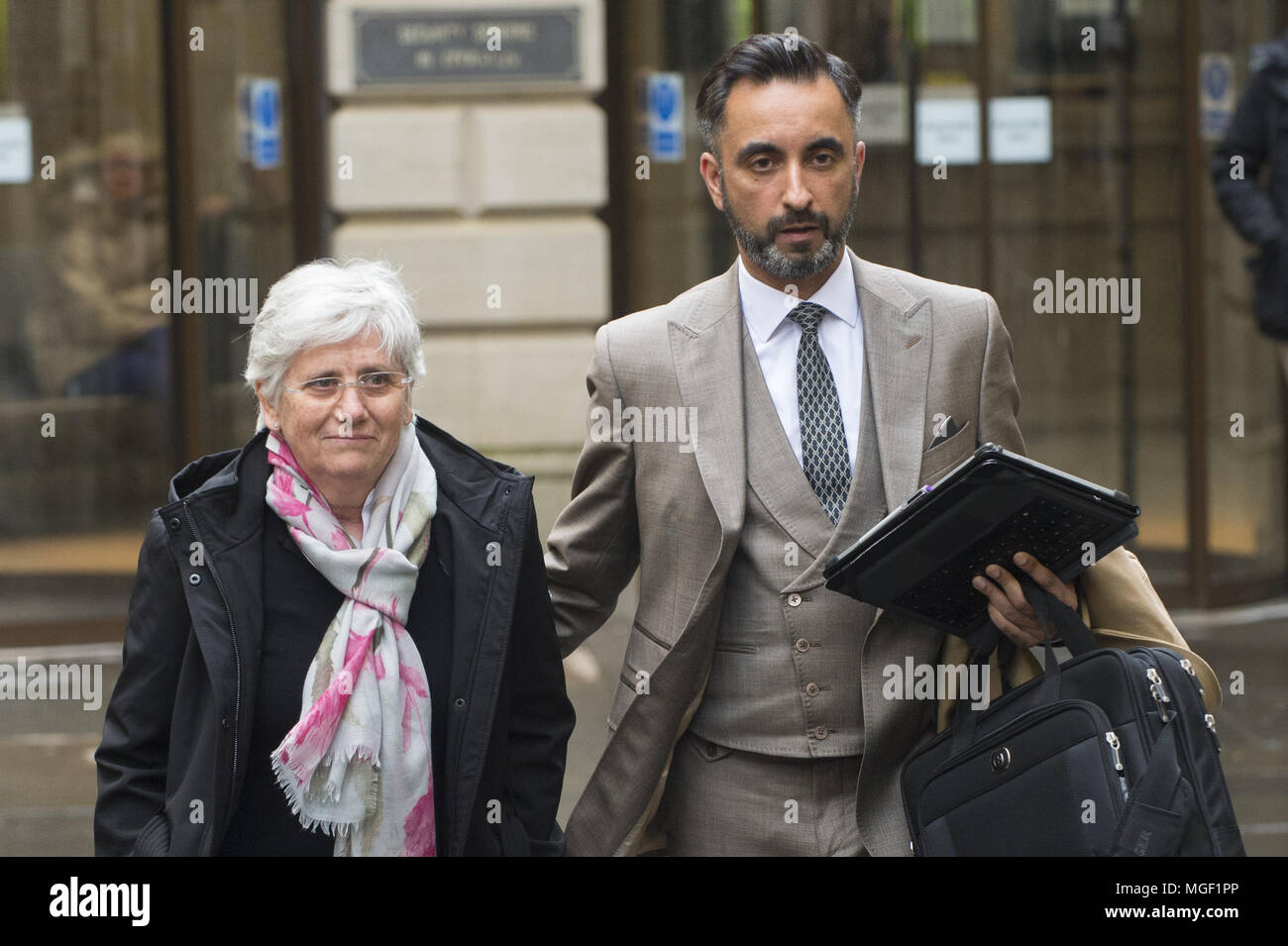 Ancien ministre Catalan Clara Ponsati assiste à la Cour de shérif d'Édimbourg. Avec : Clara Ponsati, Aamer Anwar Où : Édinbourg, Royaume-Uni Quand : 28 mars 2018 : Crédit d'Euan Cherry/WENN Banque D'Images