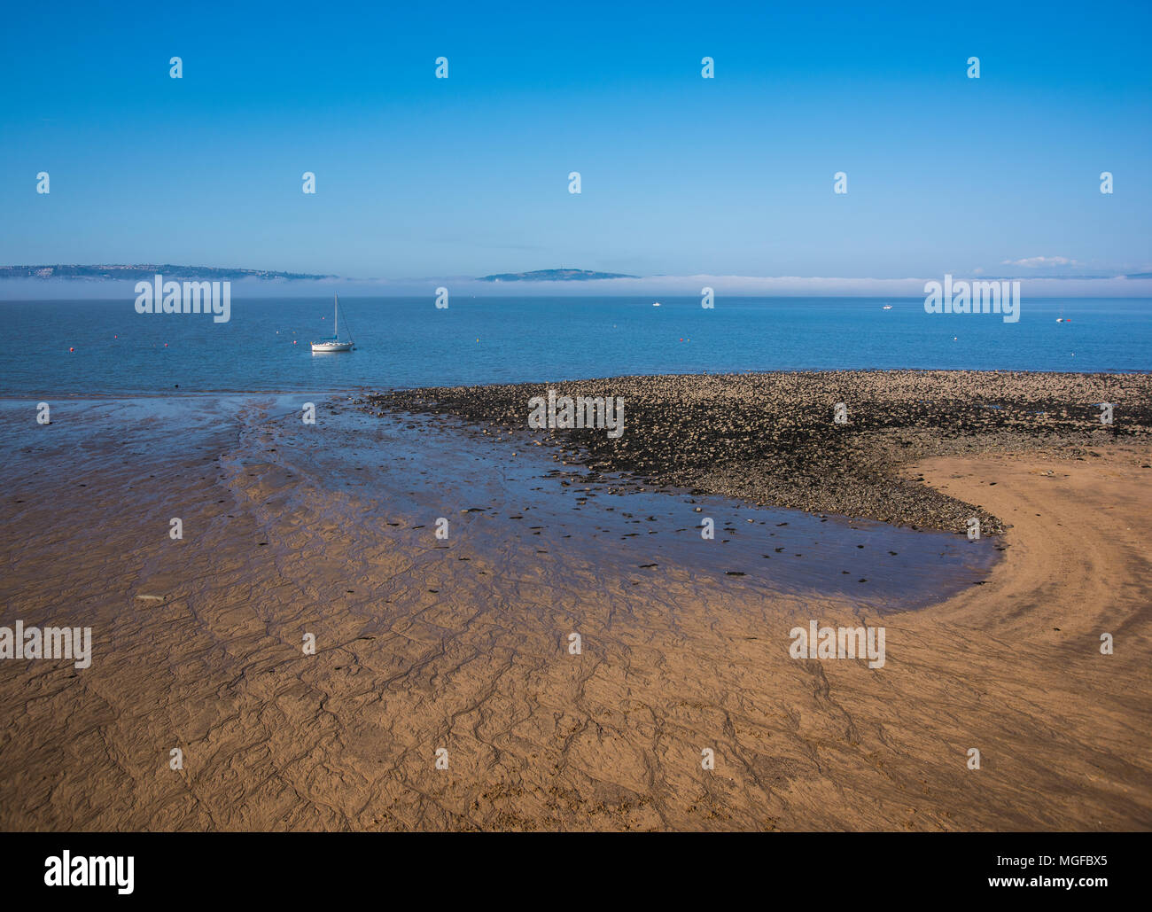 Swansea Bay de la promenade terrasse, marmonne, South Wales, UK Banque D'Images