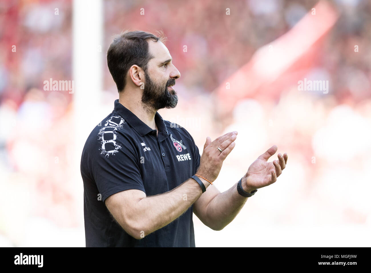 Coach Stefan RUTHENBECK (FC Cologne). GES / Soccer / 1. Bundesliga : Fribourg - 1.FC Cologne, 28.04.2018 - 1ère Division de football / Soccer : SC Freiburg vs 1.FC Cologne, Fribourg, Apr 28, 2018 - Le monde d'utilisation | Banque D'Images