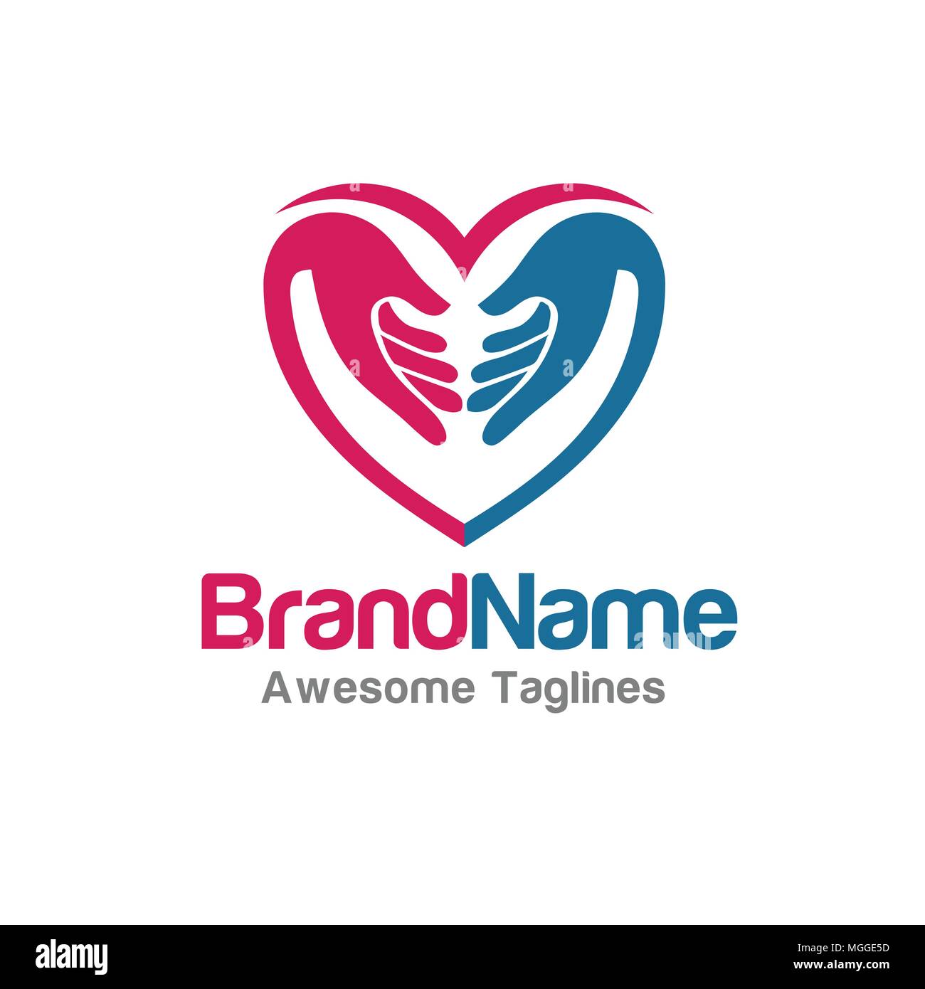 Famille amour soins mains, logo, logo, concept solidarité Union Européenne abstract logo Mains, mains libre, vecteur social abstrait logo mains Illustration de Vecteur