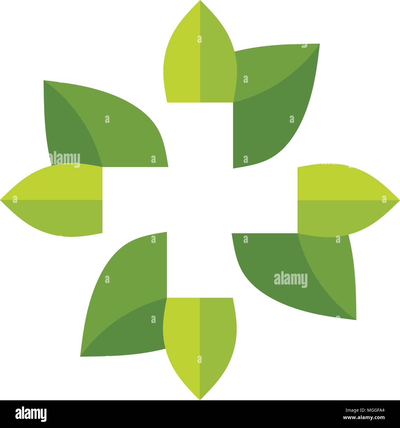 Pharmacie croix caché créatif avec la feuille logo design concept vector Illustration de Vecteur