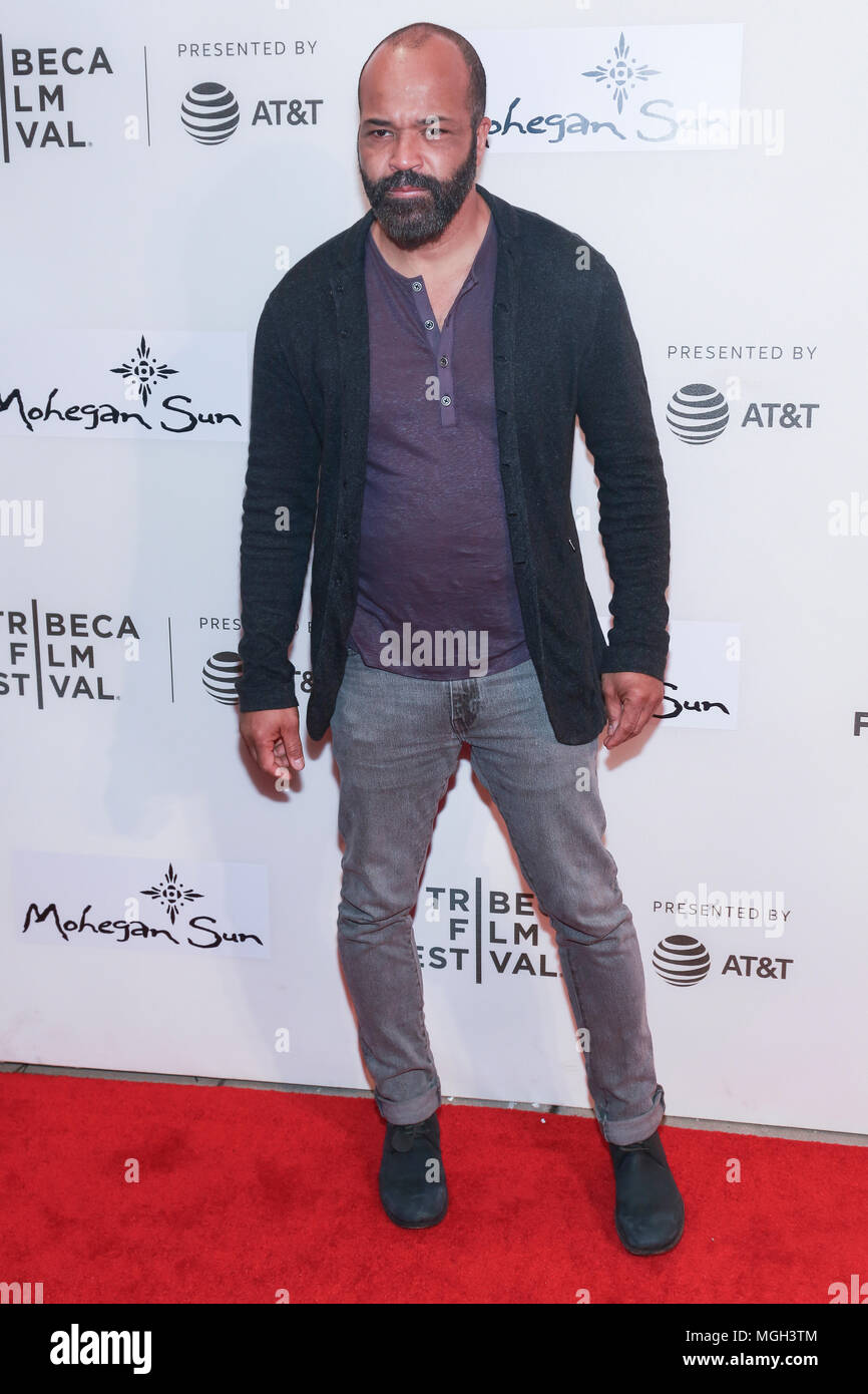 New York, NY - 19 Avril 2018 : Jeffrey Wright assiste à la première de Westworld au Tribeca Film Festival au CCMB Banque D'Images