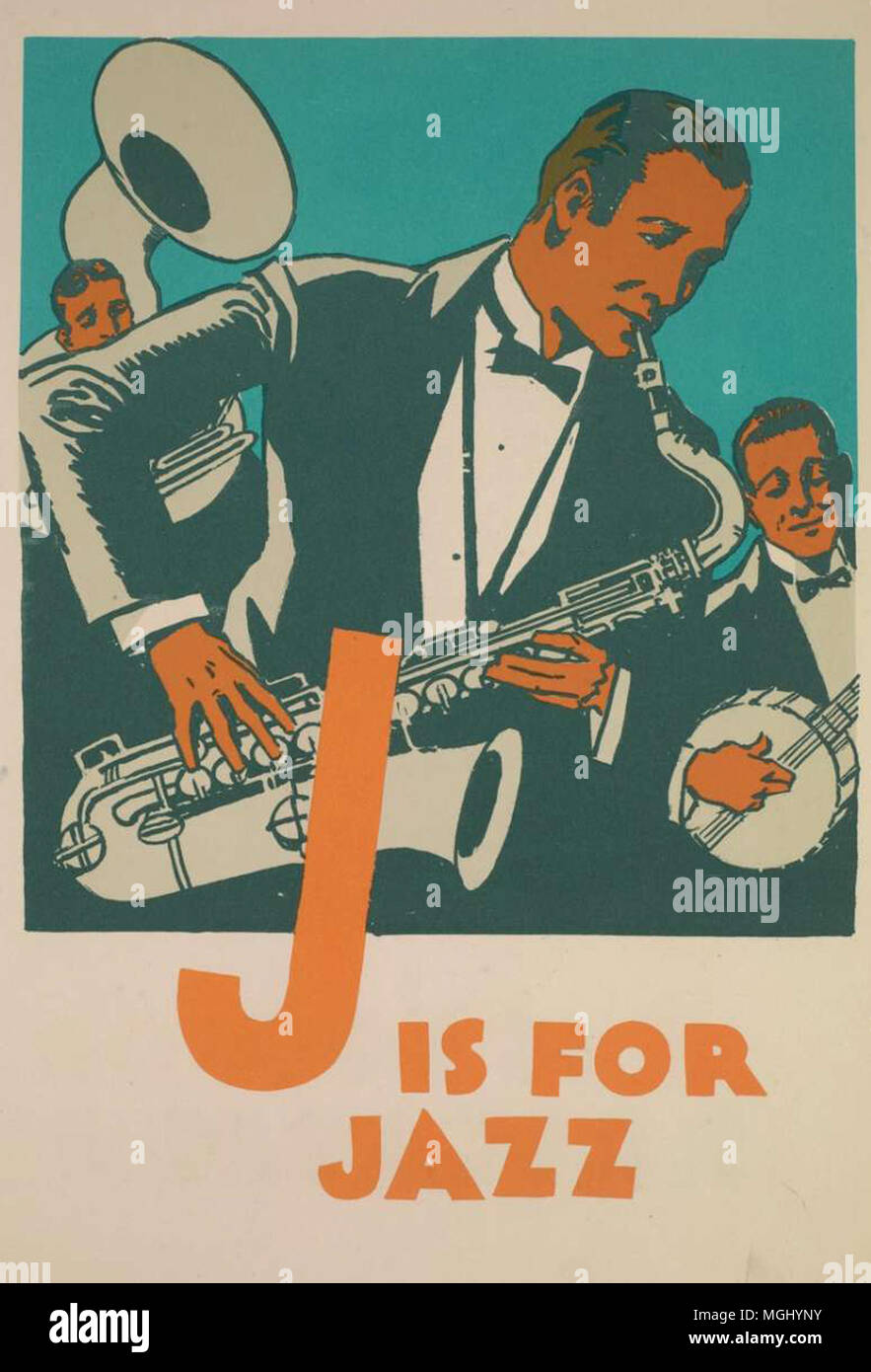 Illustration jazz vintage Banque D'Images