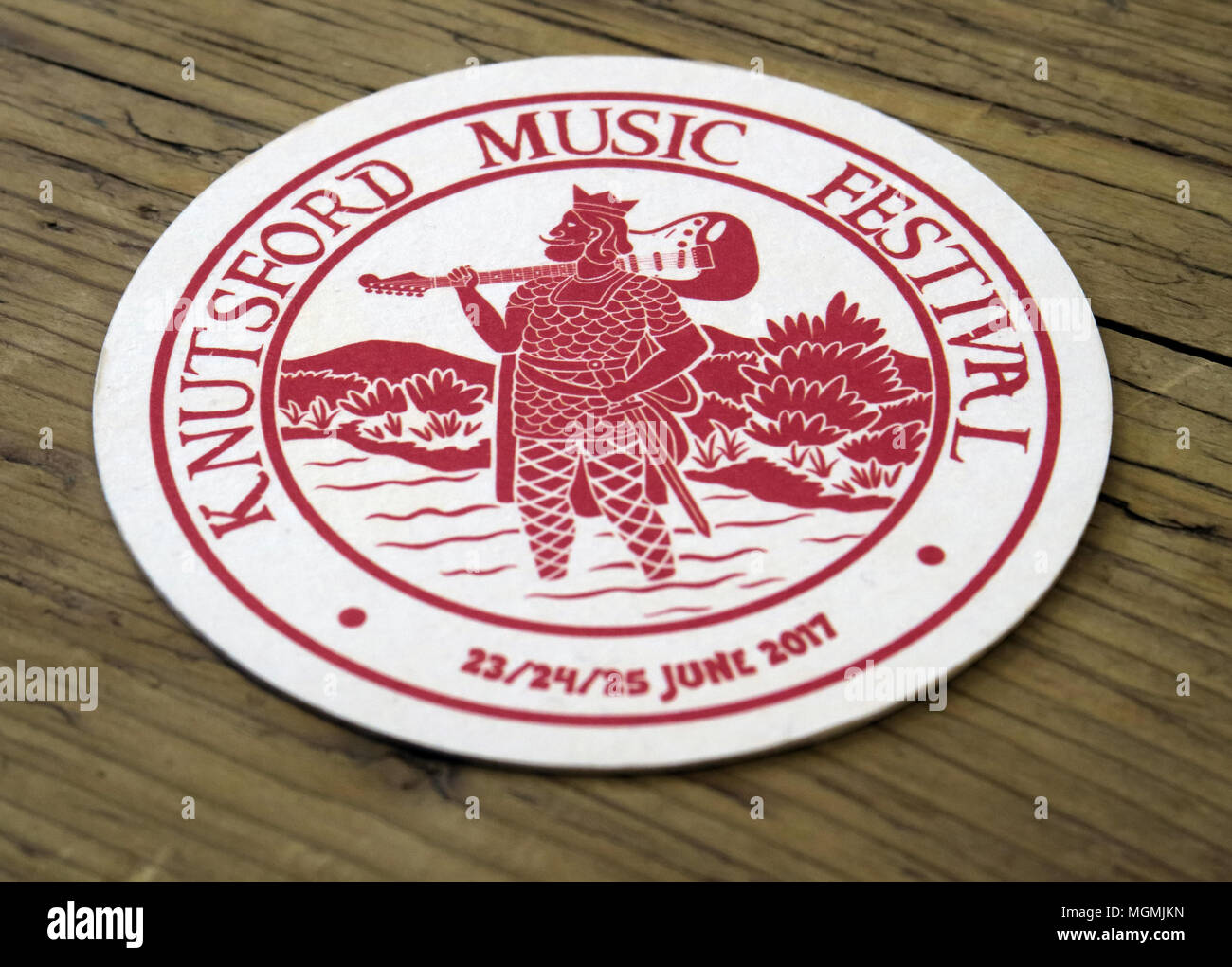 Knutsford Music Festival beermat, Cheshire, GO Banque D'Images