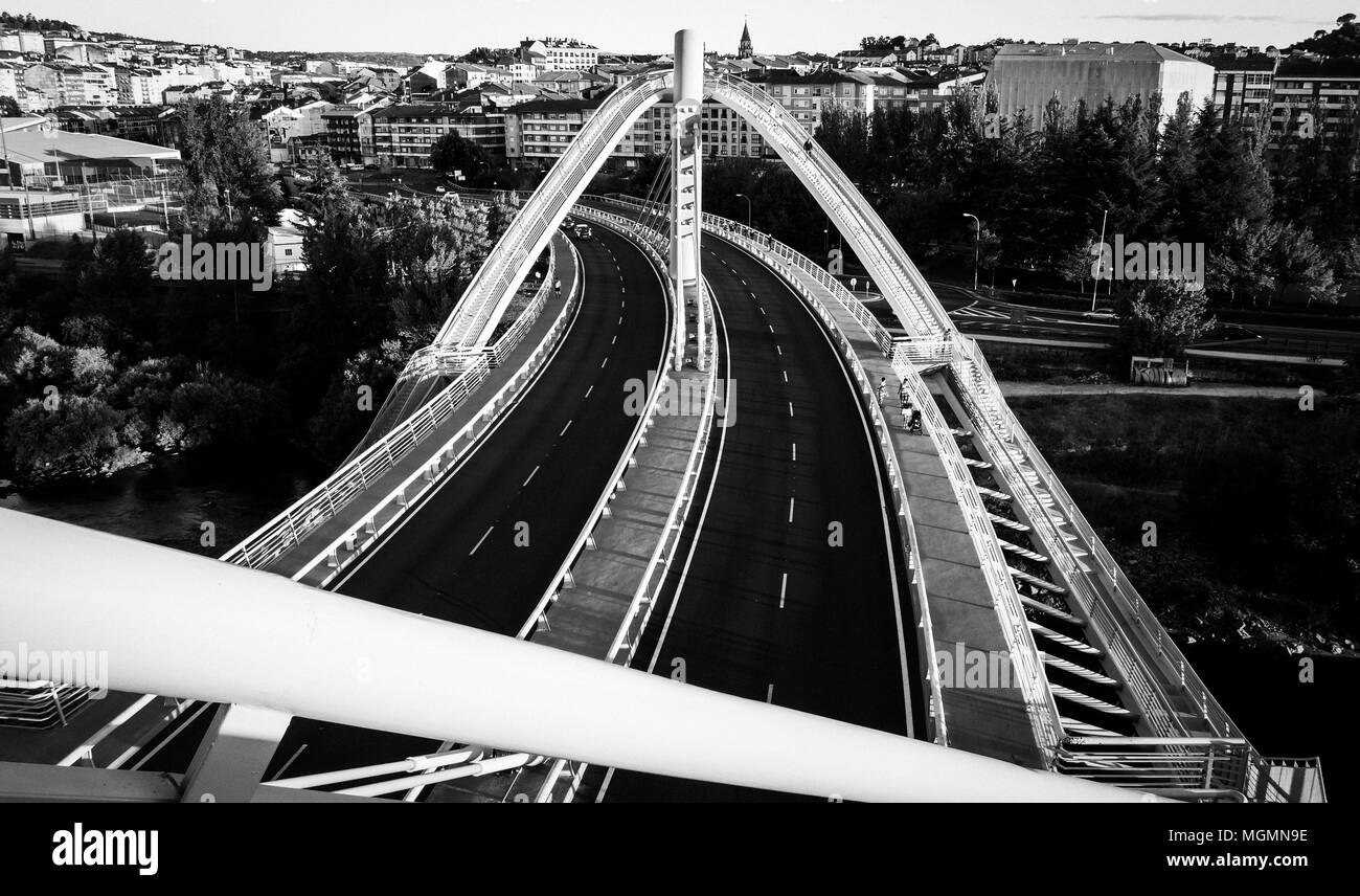 Puente del Milenio. Ourense. La Galice. España Banque D'Images