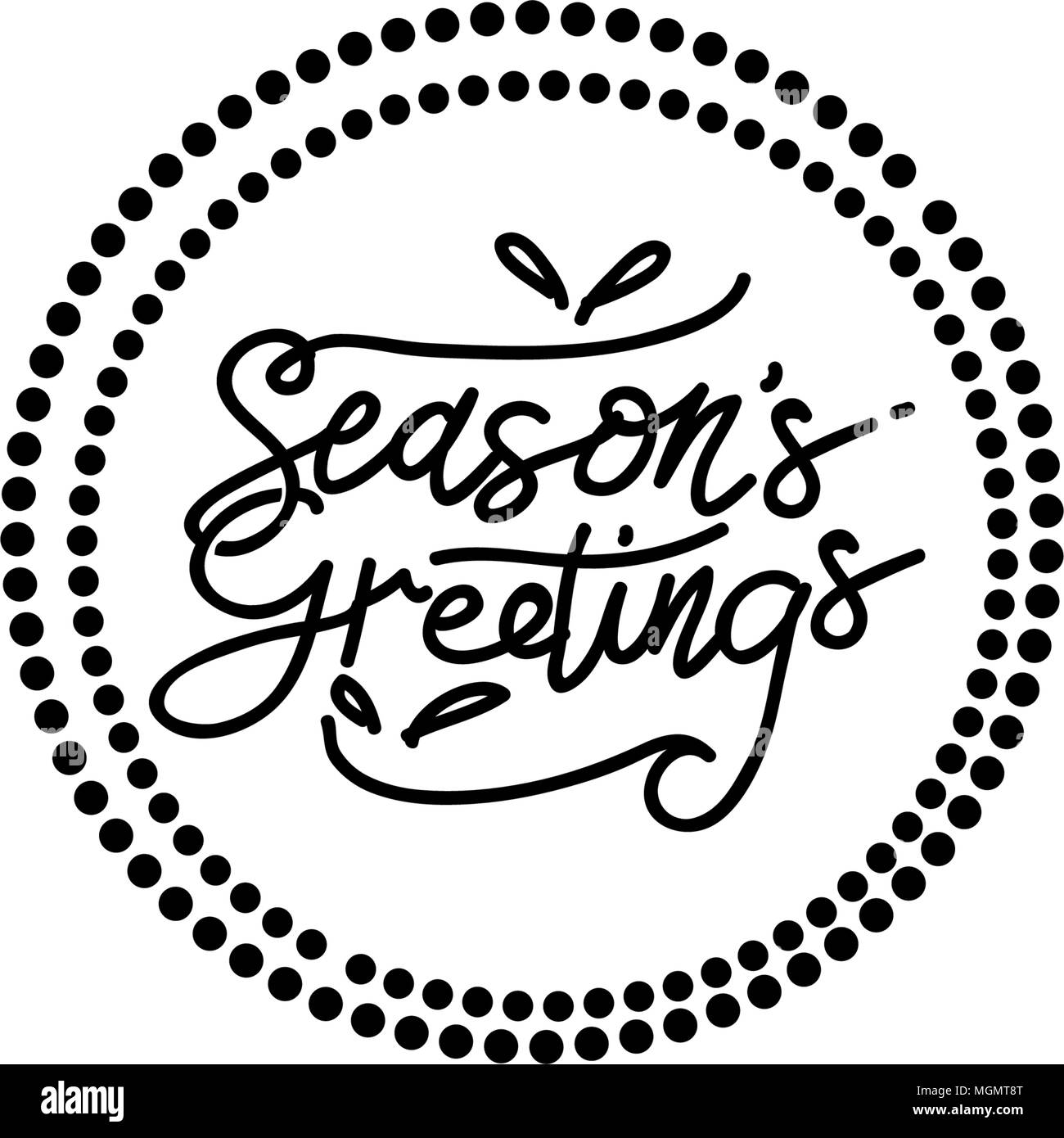 Season's Greetings vecteur modèle Illustration de Vecteur