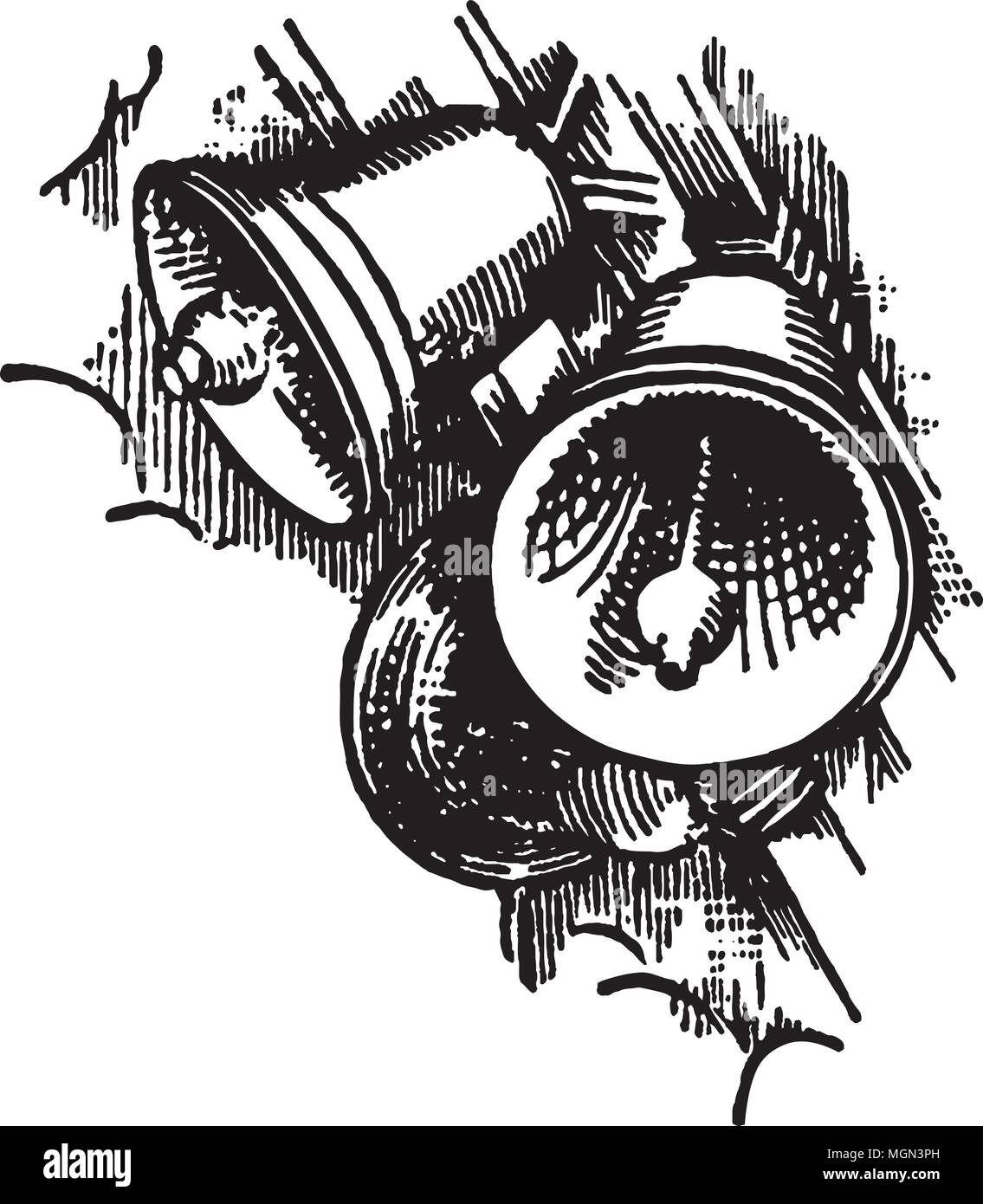 Trois cloches - Retro Clipart Illustration Illustration de Vecteur