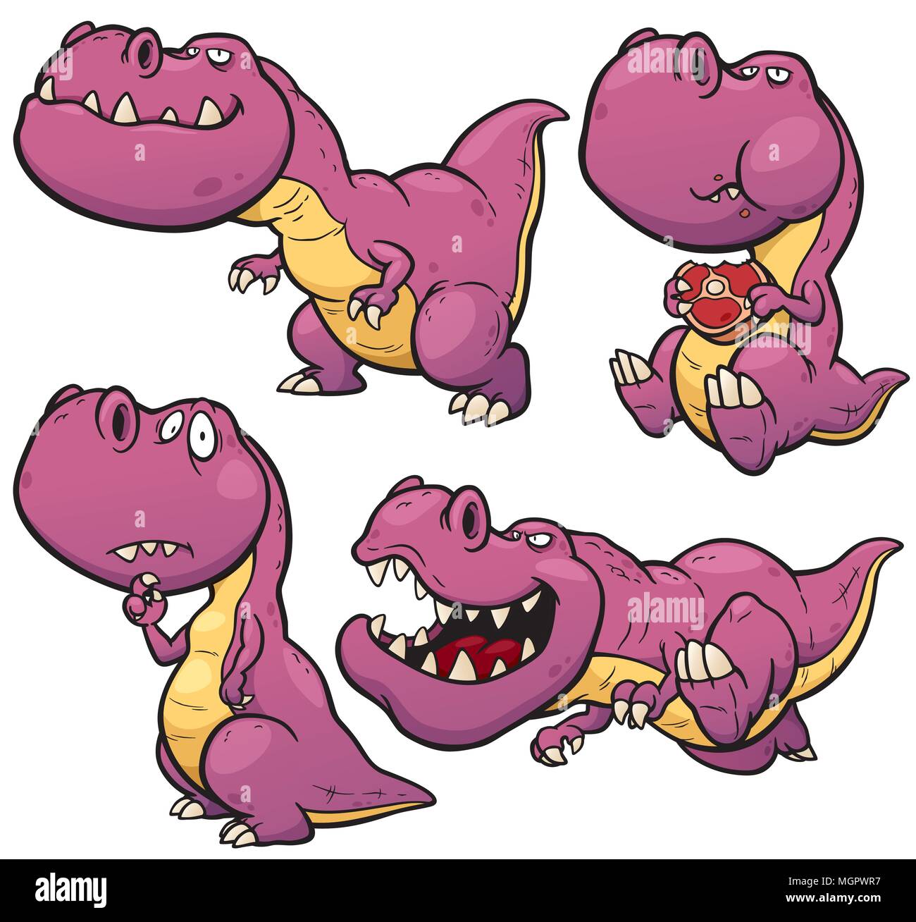 Illustration Vecteur de dinosaures Cartoon Character Set Illustration de Vecteur