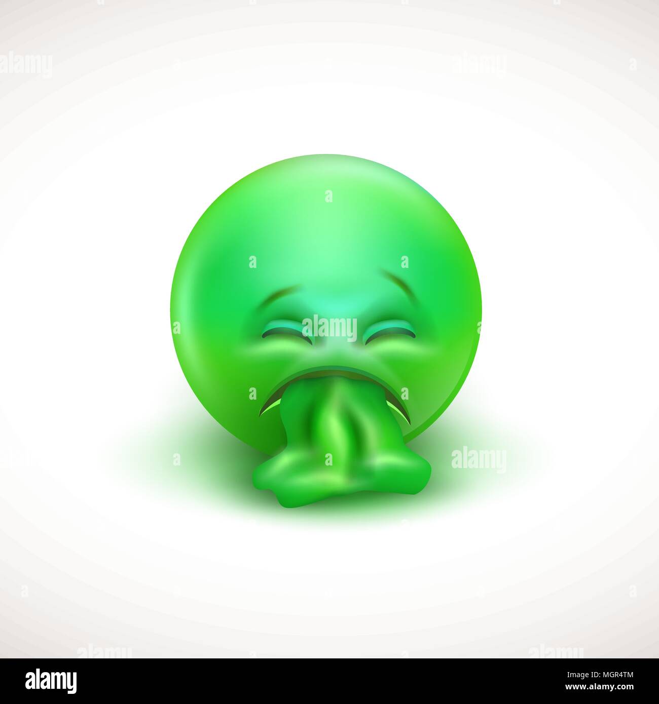 Emoticon malade avec out - vector illustration Illustration de Vecteur