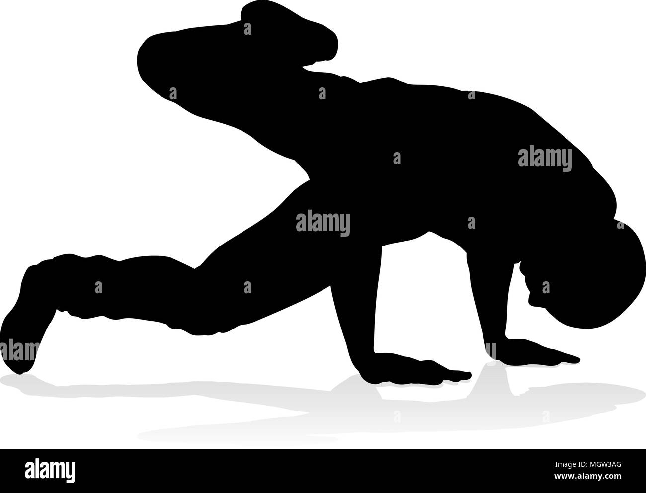 Street Dance Dancer Silhouette Illustration de Vecteur