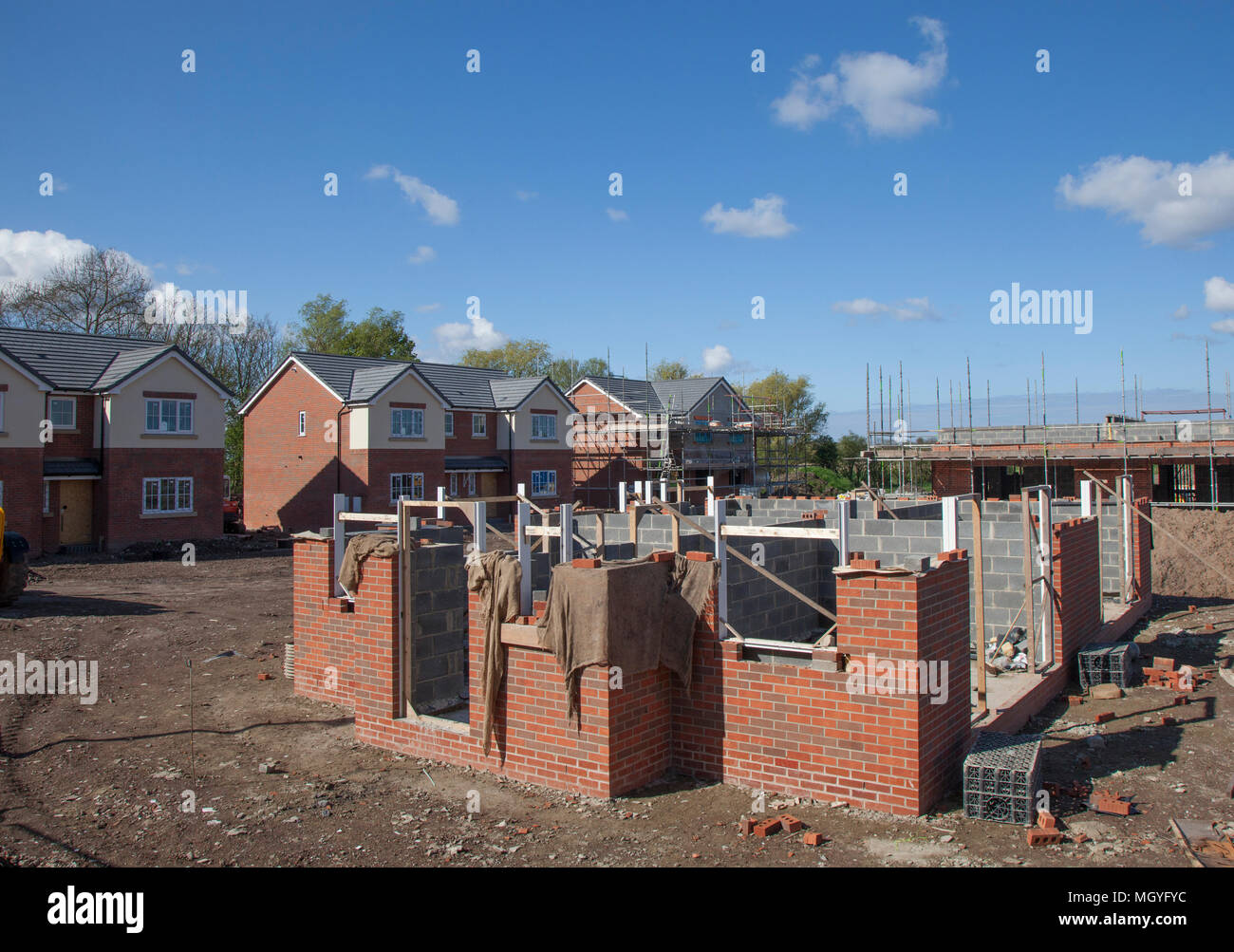 Construire de nouvelles maisons en construction dans la région de Southport, Merseyside, Royaume-Uni Banque D'Images