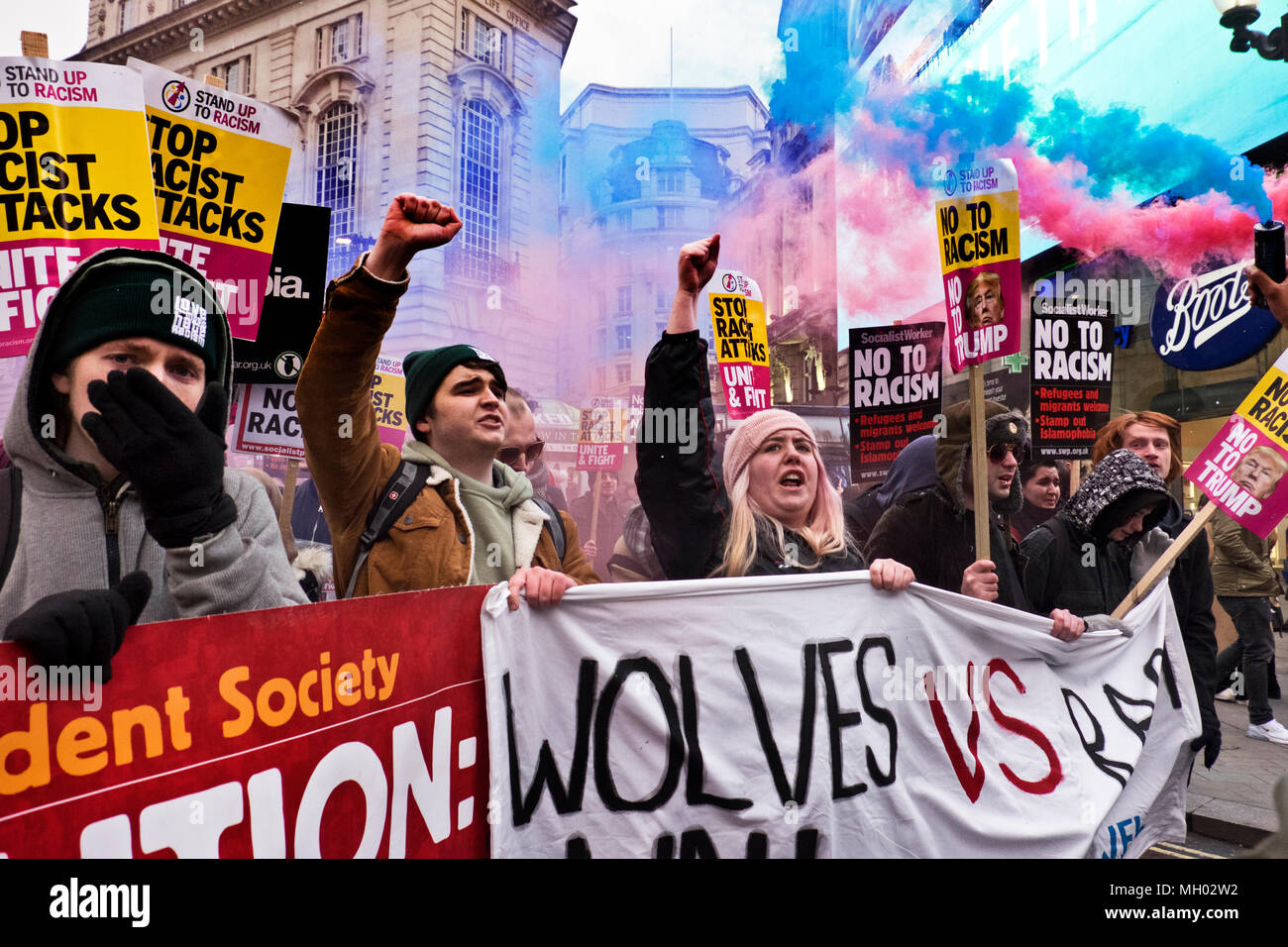 S'élever contre le racisme, la manifestation internationale à Londres pour marquer la Journée des Nations Unies contre le racisme. 17 mars 2018 Banque D'Images