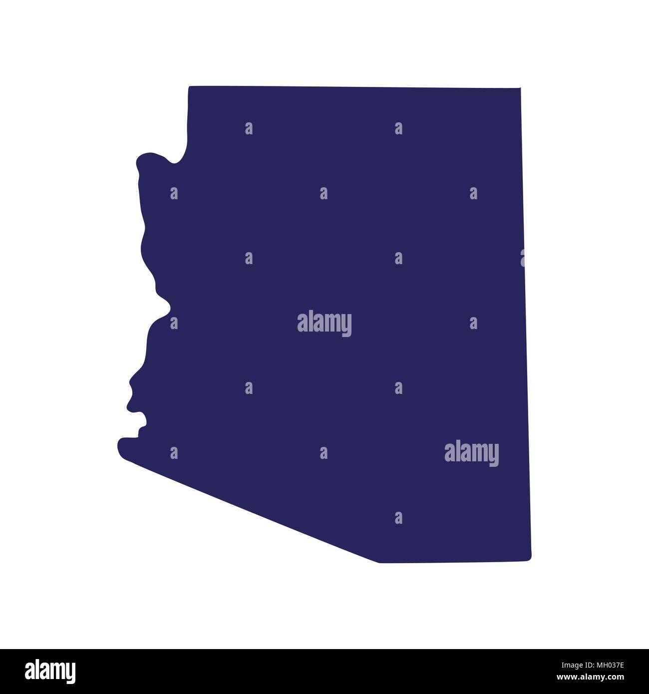 Plan de l'état américain de l'Arizona Illustration de Vecteur