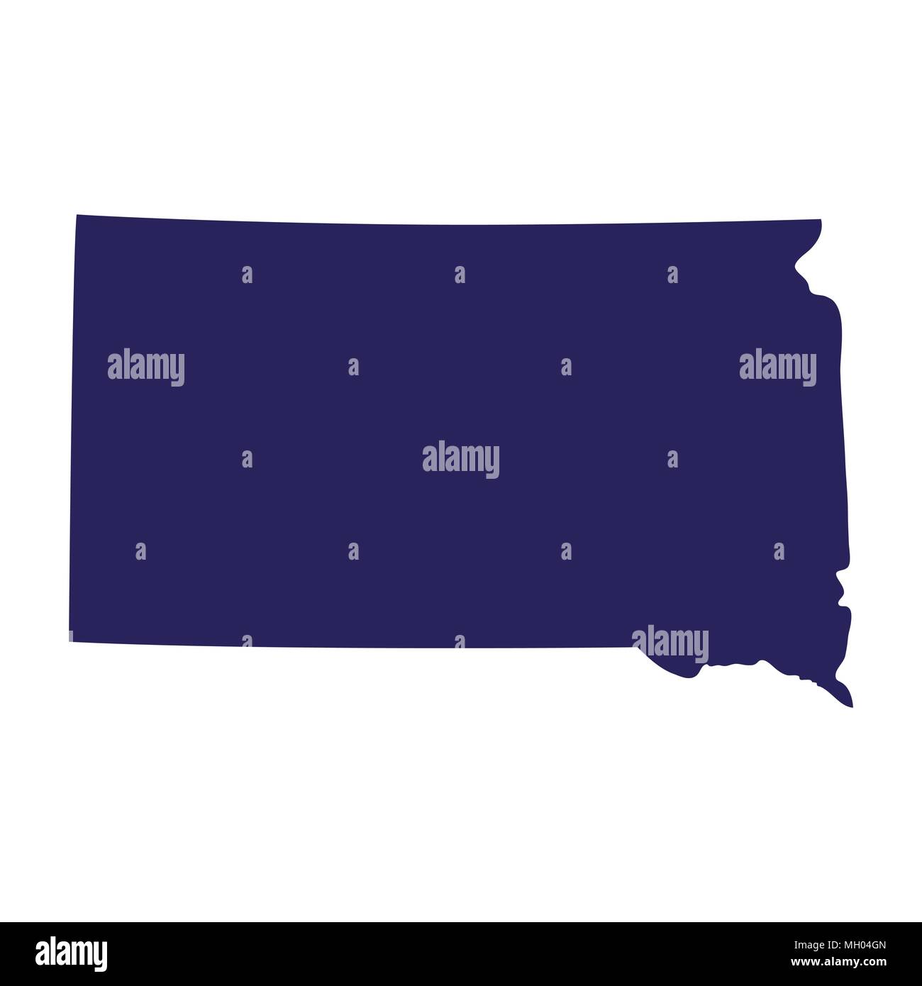 Plan de l'État américain du Dakota du Sud Illustration de Vecteur