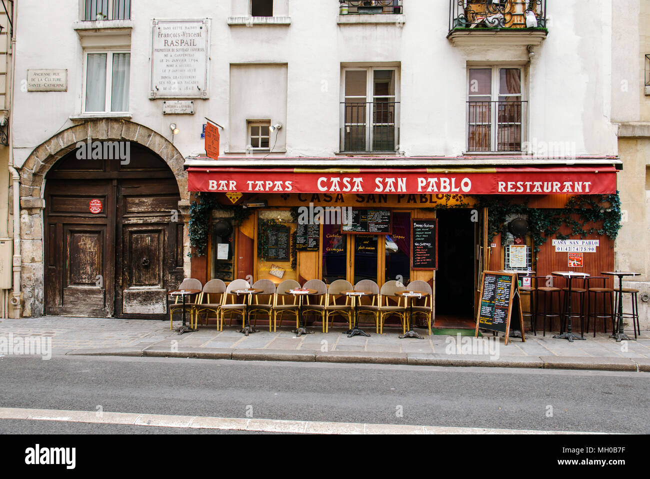 Café de la rue à Paris, France Banque D'Images
