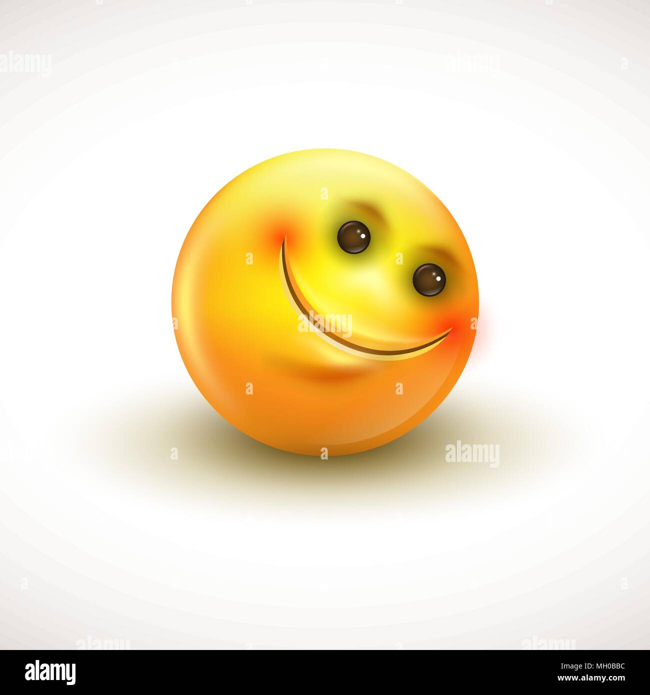 Cute smiling émoticone, Smiley, emoji - vector illustration Illustration de Vecteur
