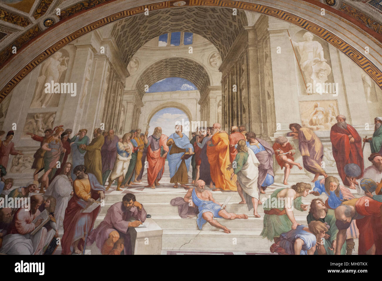 Grande paroi murale art religieux au Vatican à Rome,Italie. Banque D'Images