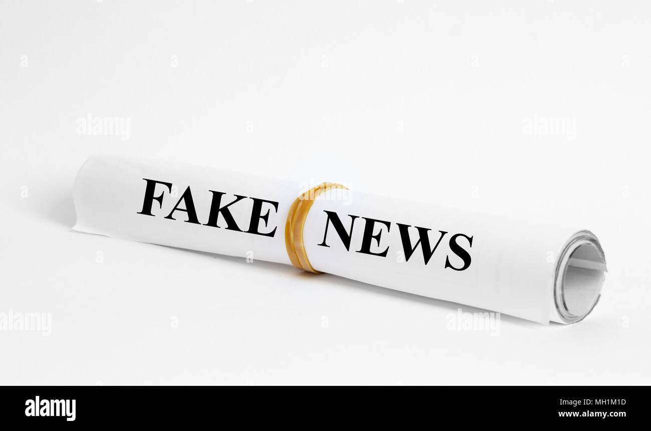 Faux titre de nouvelles dans le journal Banque D'Images