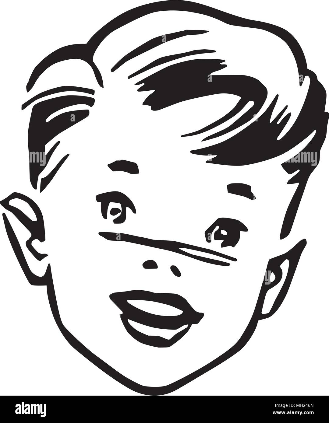 Jeune garçon - Retro Clipart Illustration Illustration de Vecteur