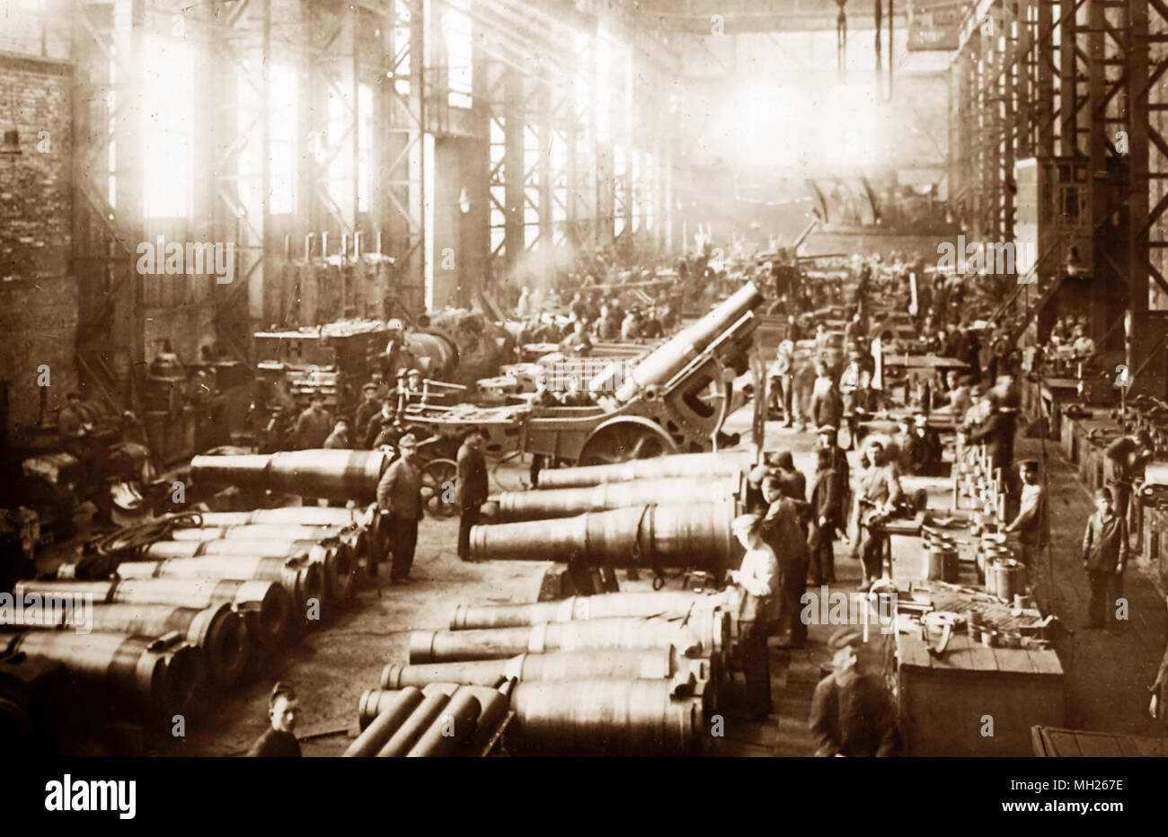 Une usine de munitions britanniques pendant la Première Guerre mondiale Banque D'Images