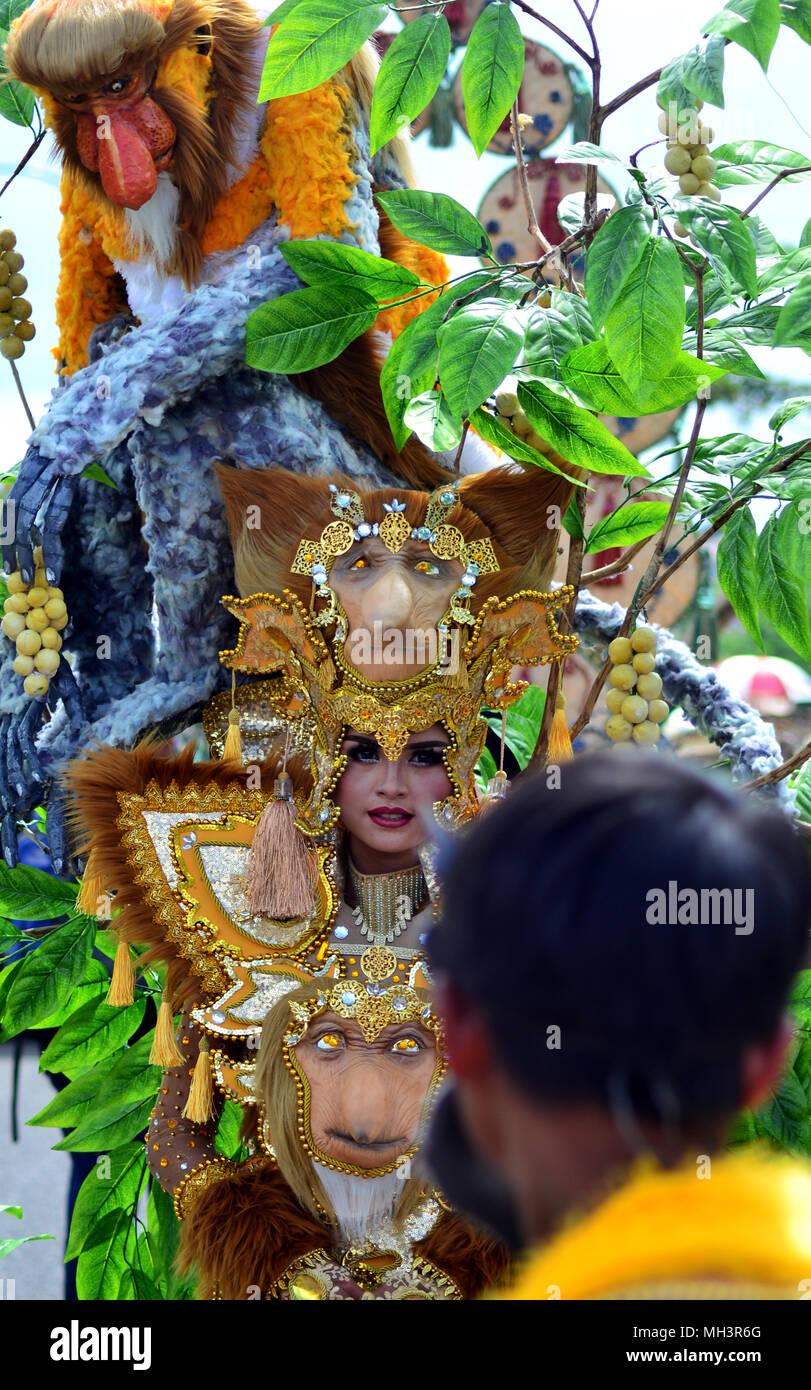 Festival culturel de Bornéo a lieu une fois par an dans le sud de Bornéo, Indonésie. Banque D'Images