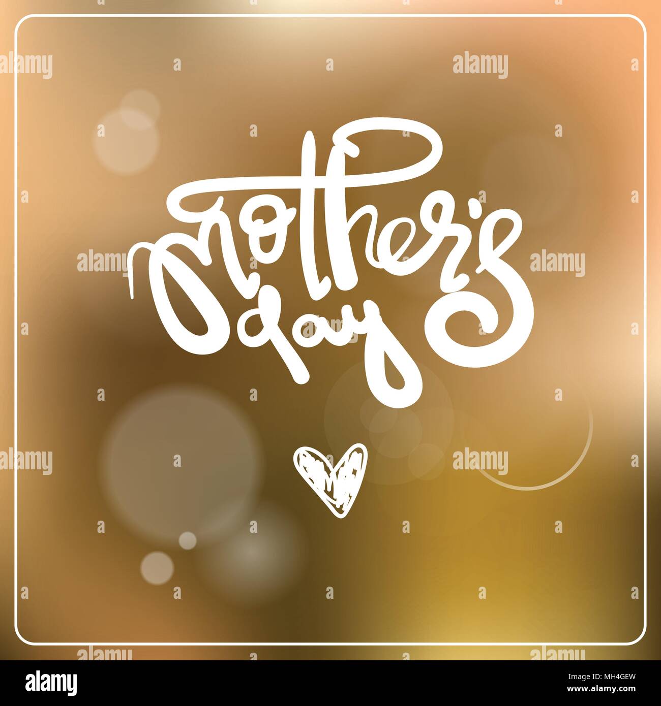 La Fête des mères, plus de flou d'arrière-plan coloré Lettrage Carte de souhaits Illustration de Vecteur