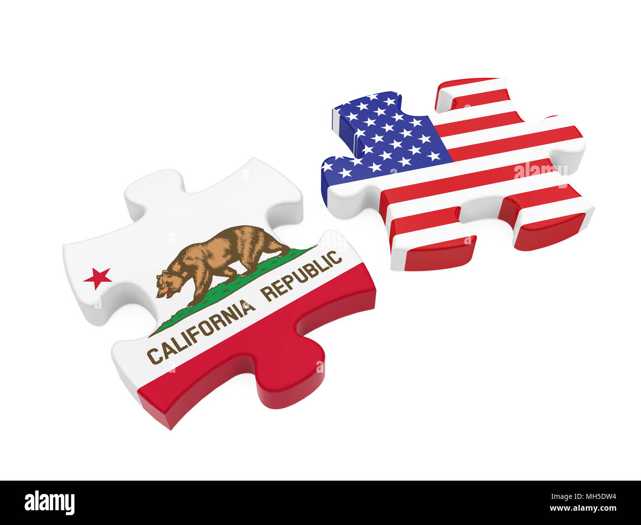 Calexit (Californie) sortie isolée Concept Banque D'Images