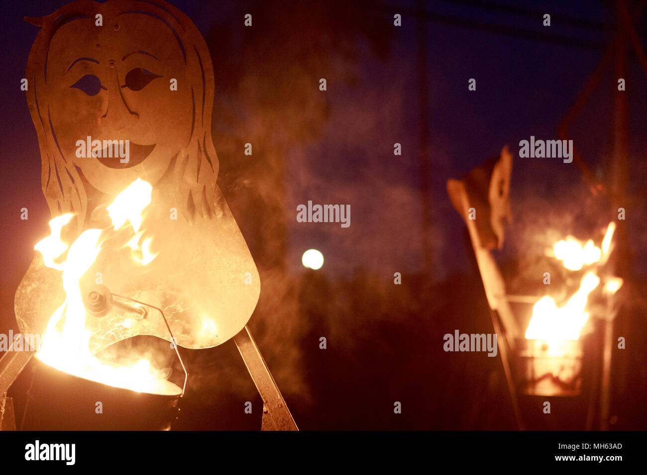 Edimbourg, Ecosse. UK. 30 avril 2018. Beltane 2018 afficher dans Calton Hill. Pako Mera/Alamy Live News Banque D'Images