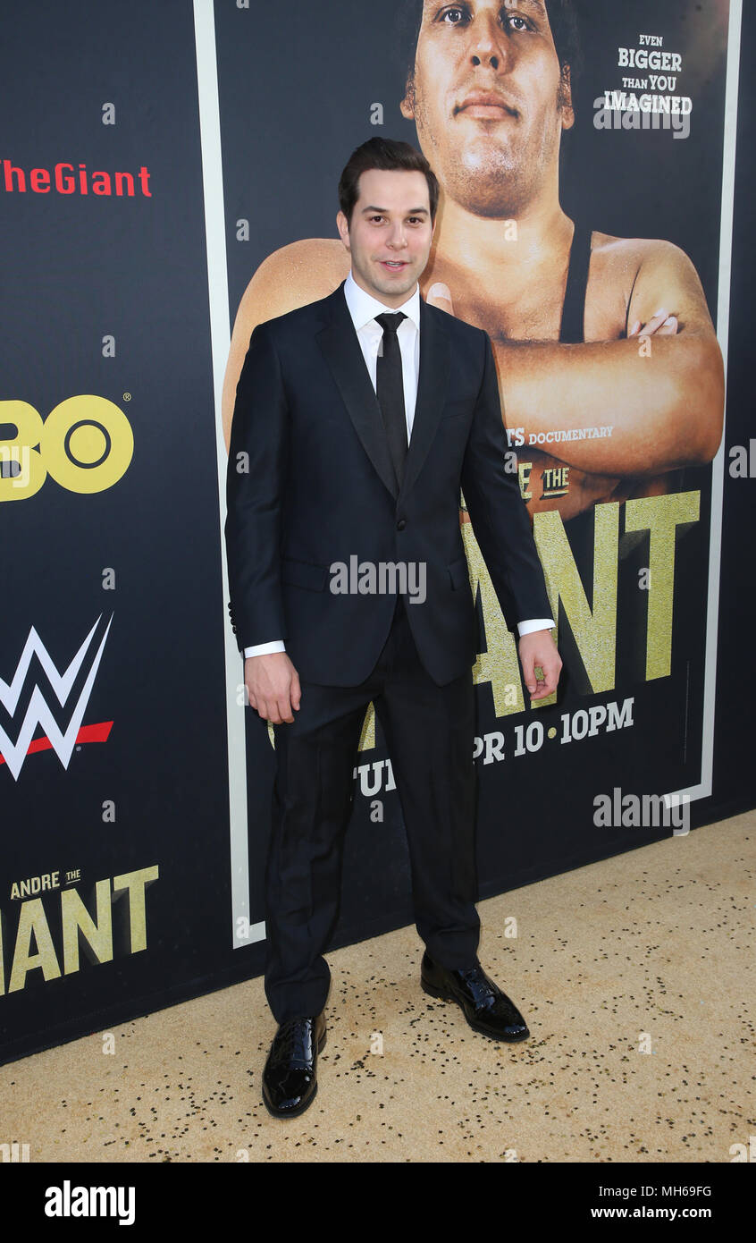 Los Angeles première de HBO's 'André le Géant' - Arrivées comprend : Skylar Astin Où : Hollywood, California, United States Quand : 29 Mar 2018 Crédit : FayesVision/WENN.com Banque D'Images